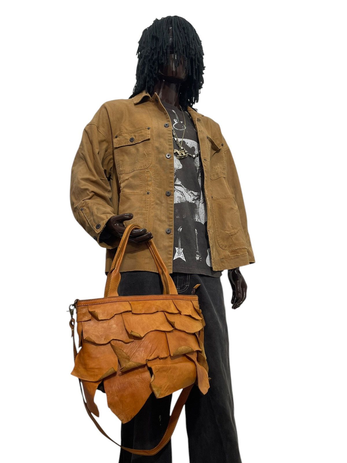 Genuine Leather Full Leather Patina Peaks Peak Japan Tote Shoulder Bag 1🟩7 Size ONE SIZE - 5 Thumbnail