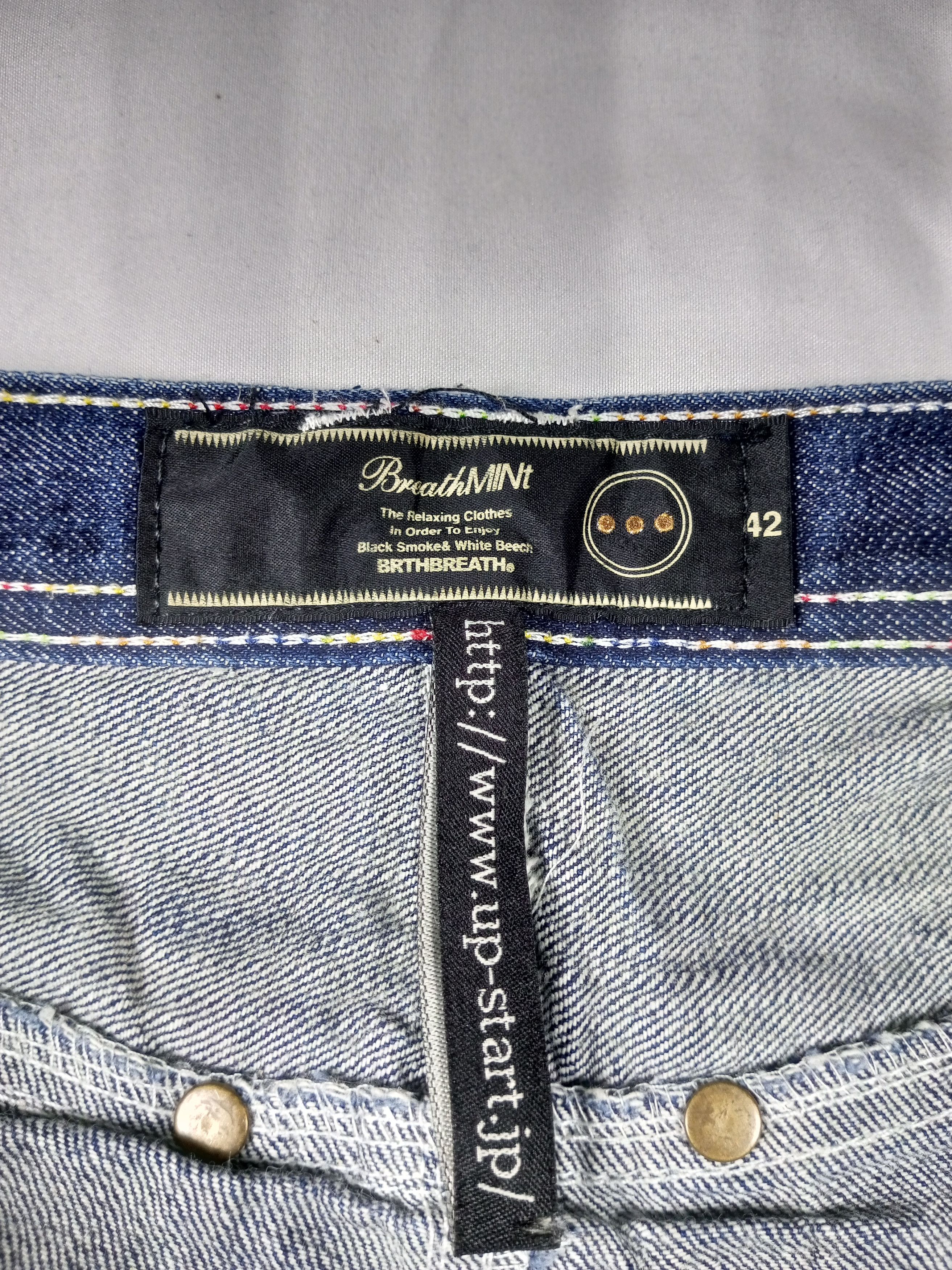 Japanese Brand BreathMINT Double Waist Japan Raw Denim Y2K Size US 32 / EU 48 - 16 Thumbnail