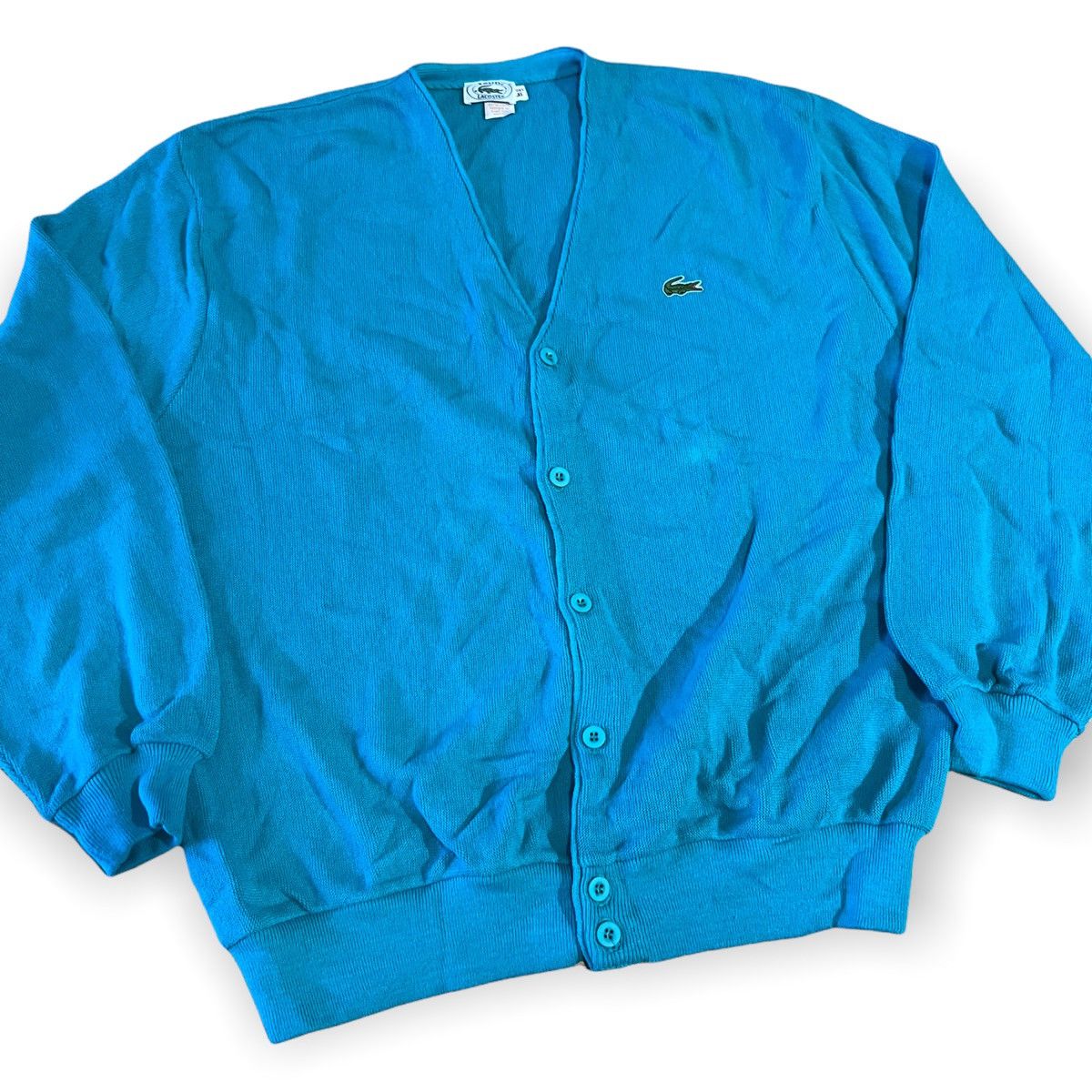 Lacoste × Vintage Vintage Lacoste Izod Wool Cardigan Sweater Button Up Shirt Size US XL / EU 56 / 4 - 1 Thumbnail