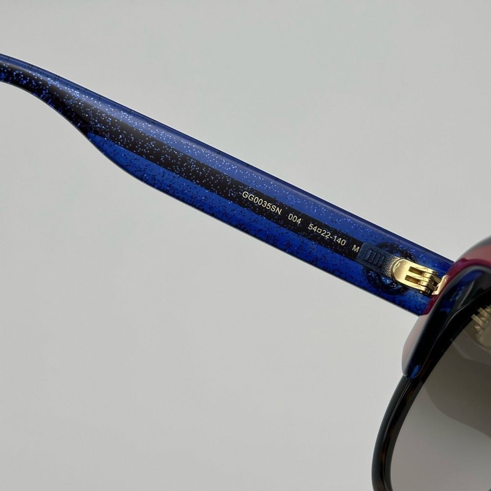Gucci NEW GUCCI GG0035SN 004 Havana/Blue/Brown Women Sunglasses Size ONE SIZE - 6 Thumbnail