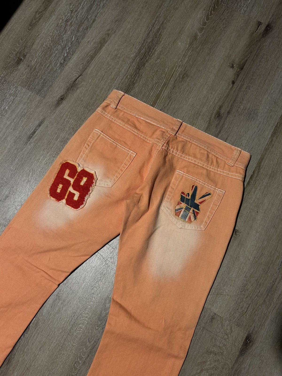 In The Attic In The Attic Faded Patchwork Embroidered Flare Jeans Size US 32 / EU 48 - 5 Thumbnail