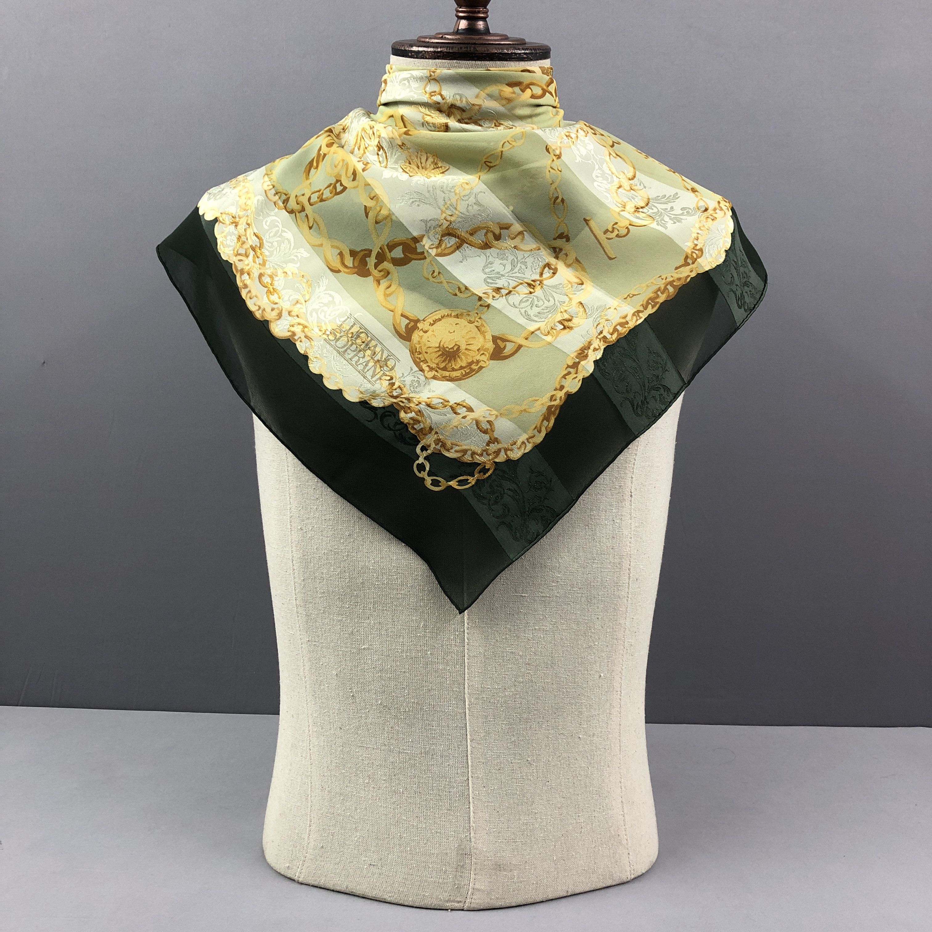 Designer × Other × Vintage Vintage Luciano Soprani SILK Scarf Twill Stole Wraps Scarves Size ONE SIZE - 3 Thumbnail