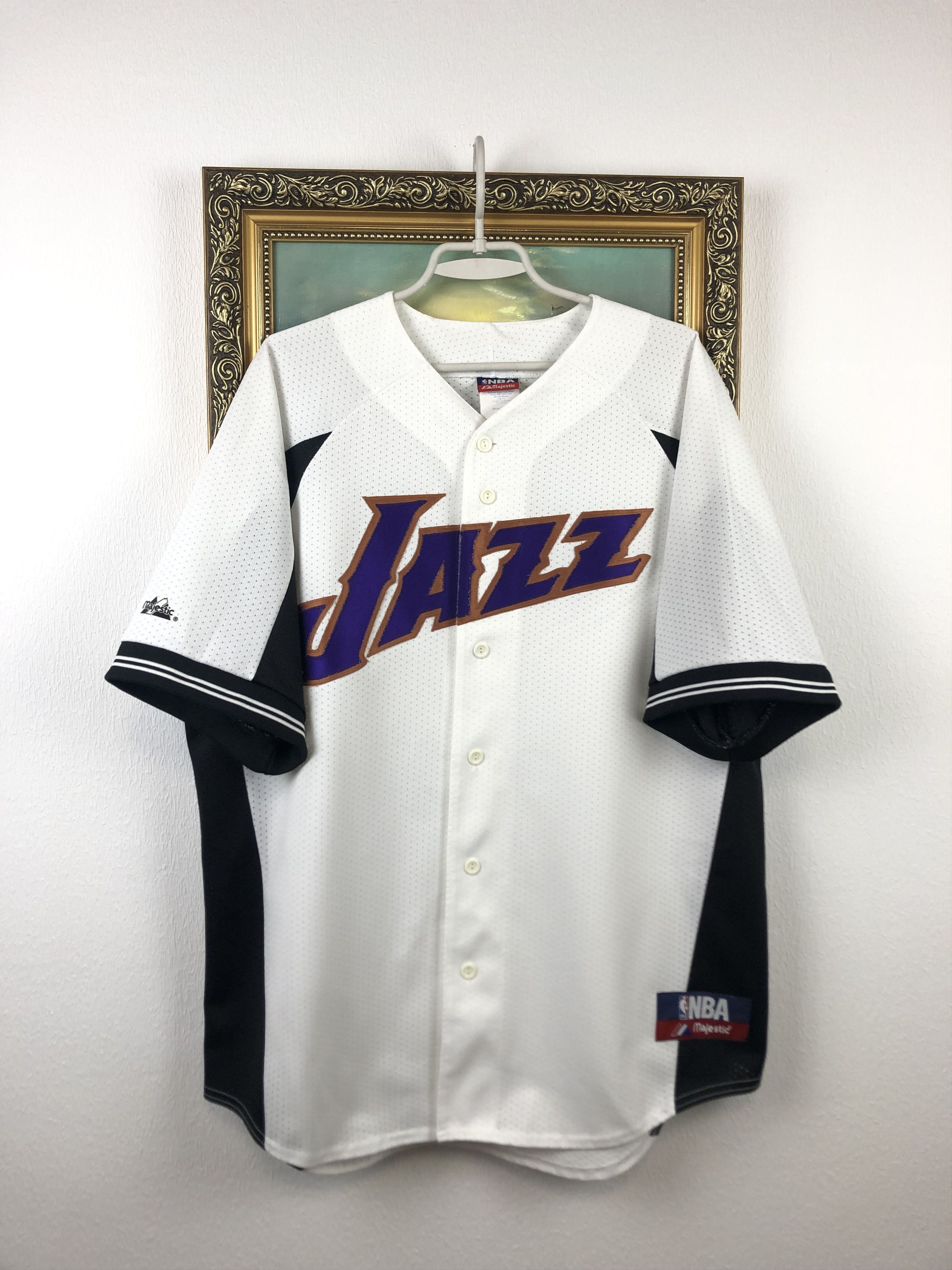 Vintage 90s Utah Jazz NBA Jersey Shirt Majestic Rare
