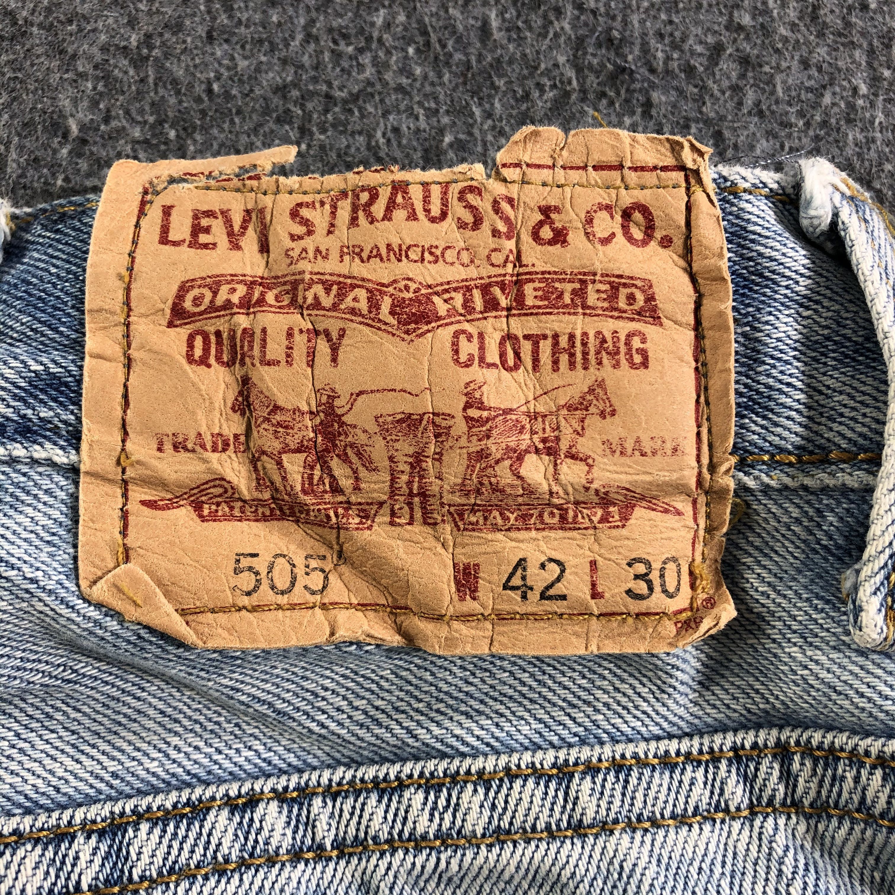 Levi's Vintage Light Wash Levis 505 Jeans-J3182 Size US 40 / EU 56 - 5 Thumbnail