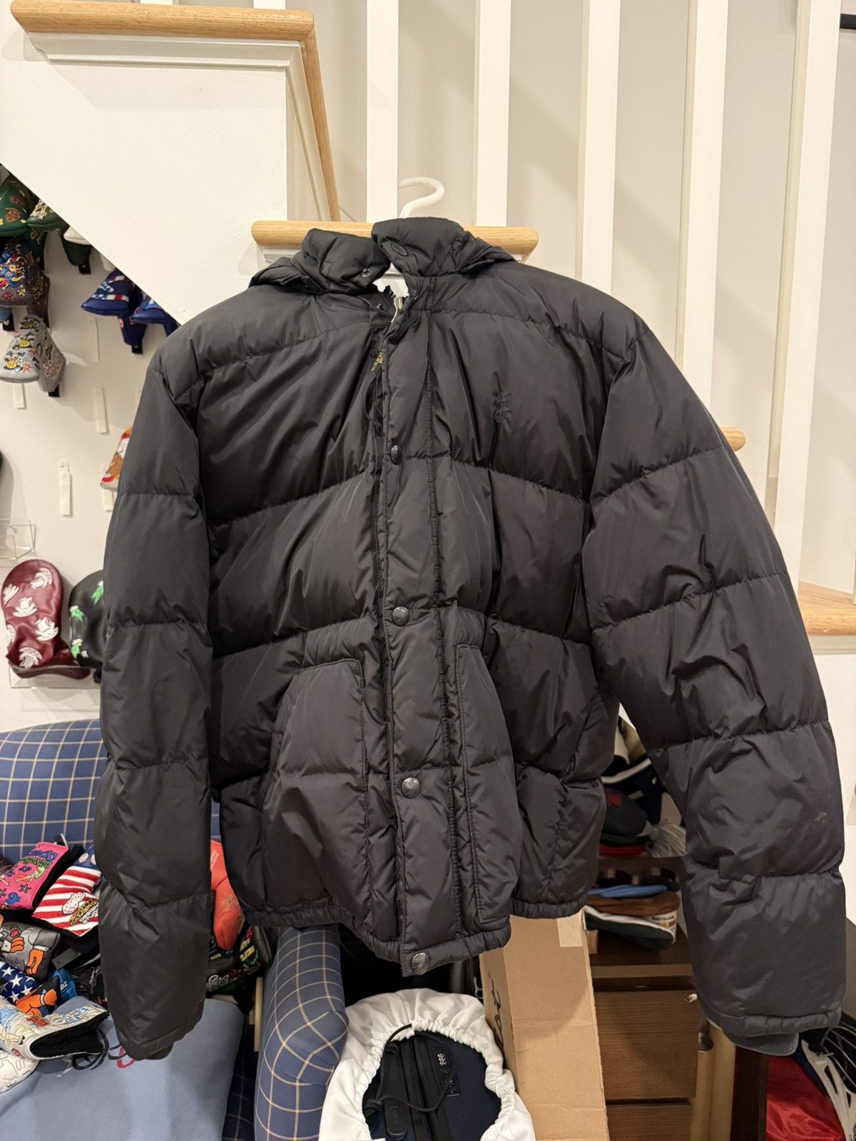 Polo Ralph Lauren Polo Ralph Lauren Black Small Logo Down Puffy Puffer Jacket Size US L / EU 52-54 / 3 - 1 Thumbnail