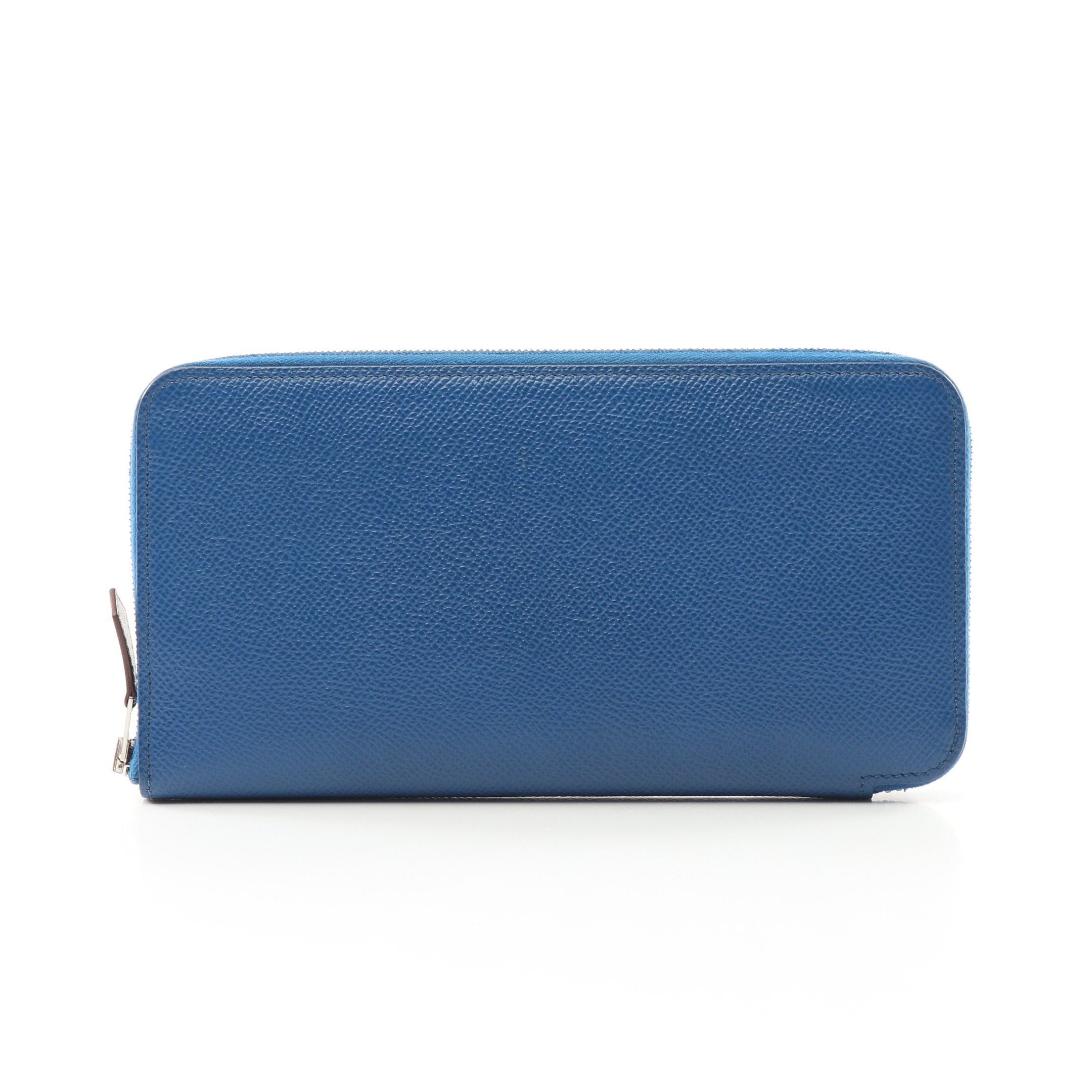 Hermes Hermes Azap Long Silk In Round Zipper Wallet Veau Epsom Blue Silver Hardware Z Stamp Size ONE SIZE - 1 Thumbnail