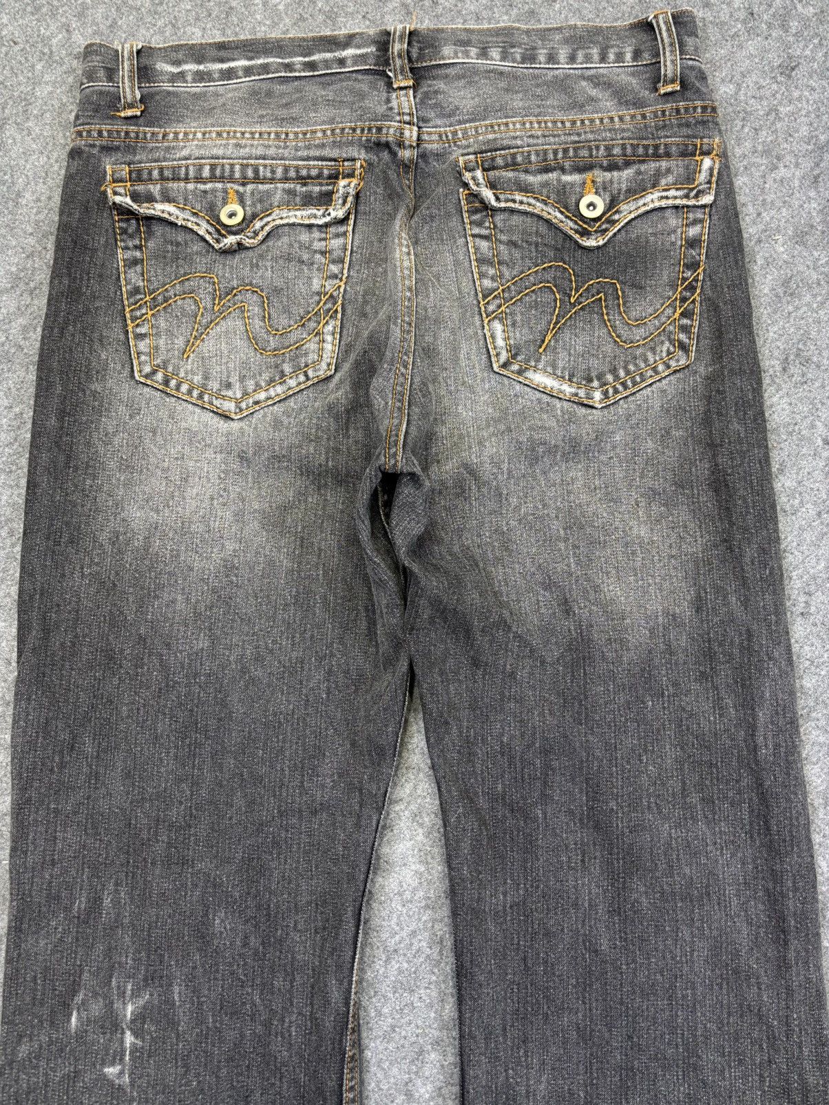 Japanese Brand 💥Flare💥Nylaus Design Works Black Wash Flare Denim F901 Size US 33 - 8 Thumbnail
