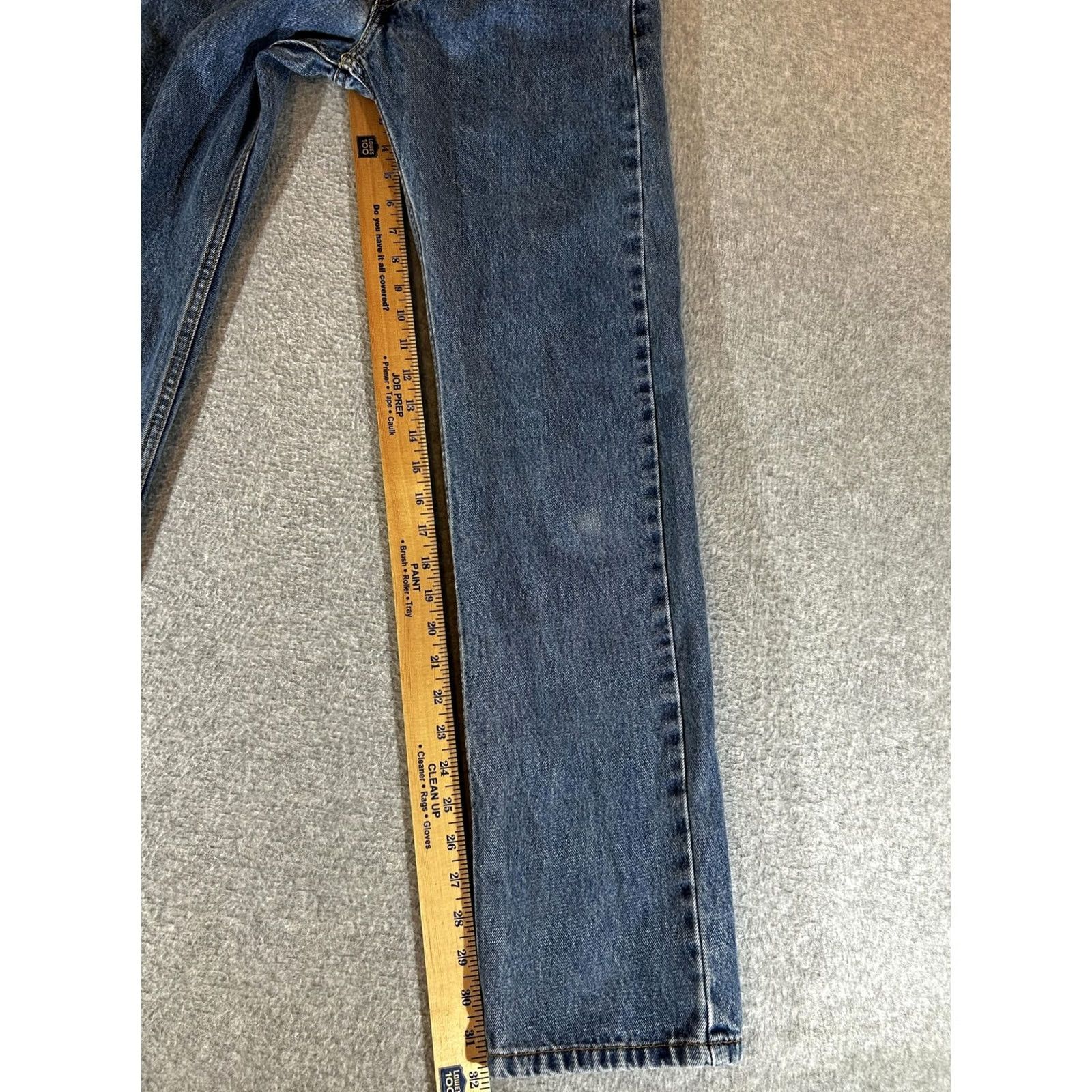 Levi's Levi's 505 Jeans Mens 30x32 Regular Straight Blue Denim Medium Wash Slim Fit? (adjusted) Size US 30 / EU 46 - 3 Thumbnail