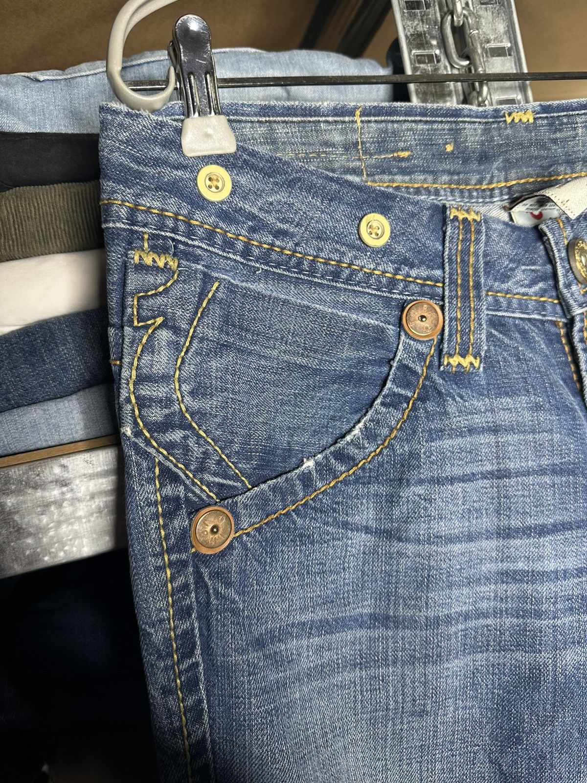 True Religion True Religion Flared Bootcut Blue Denim Jeans Size 28 Size 28" / US 6 / IT 42 - 4 Thumbnail