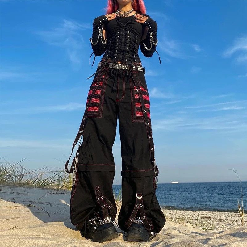 Pants Wide Straight Leg Pants Grunge Hippie Baggy