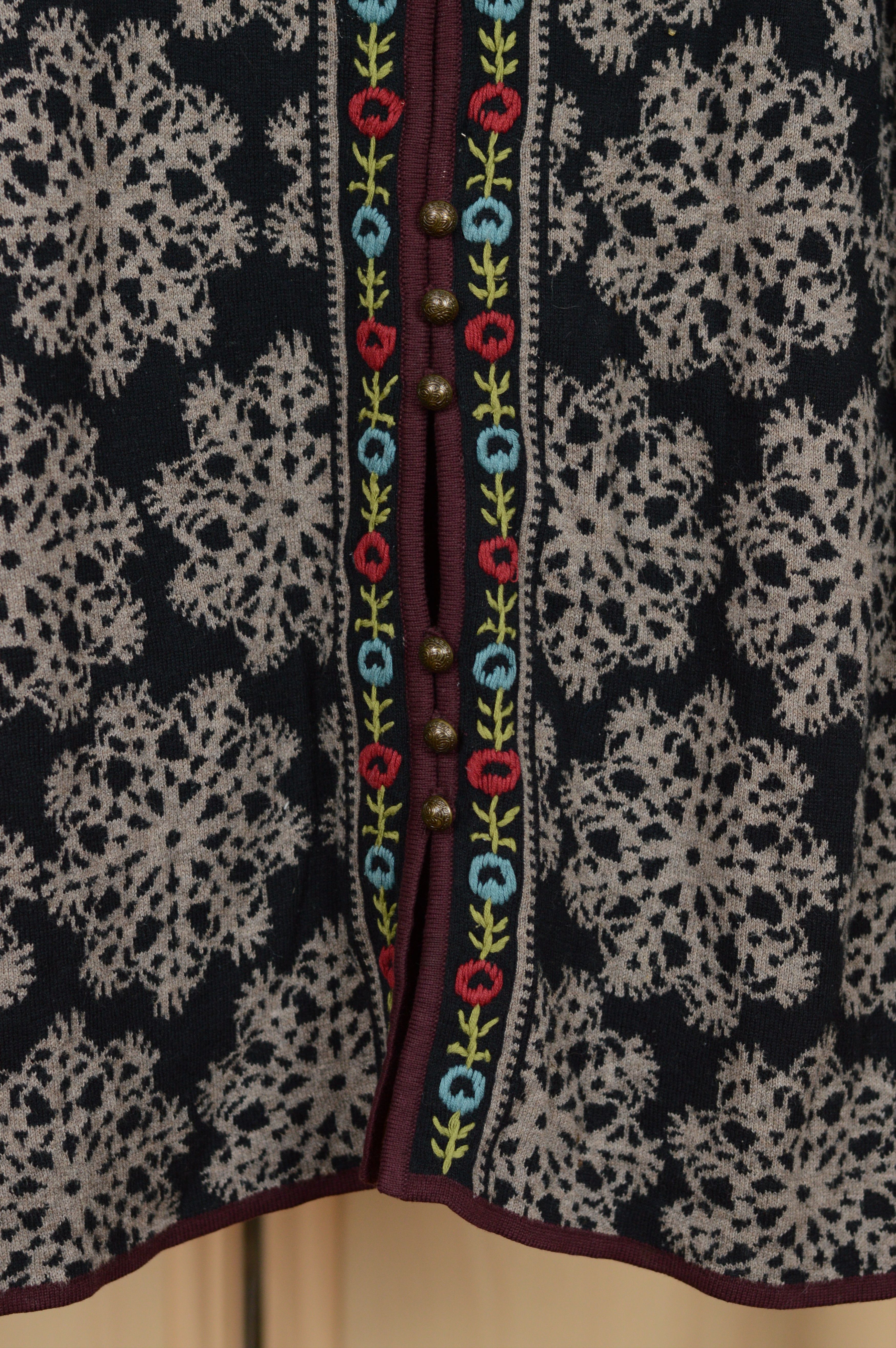 Designer Gudrun Sjoden Nordic Wool Cotton Cardigan Size M / US 6-8 / IT 42-44 - 4 Thumbnail