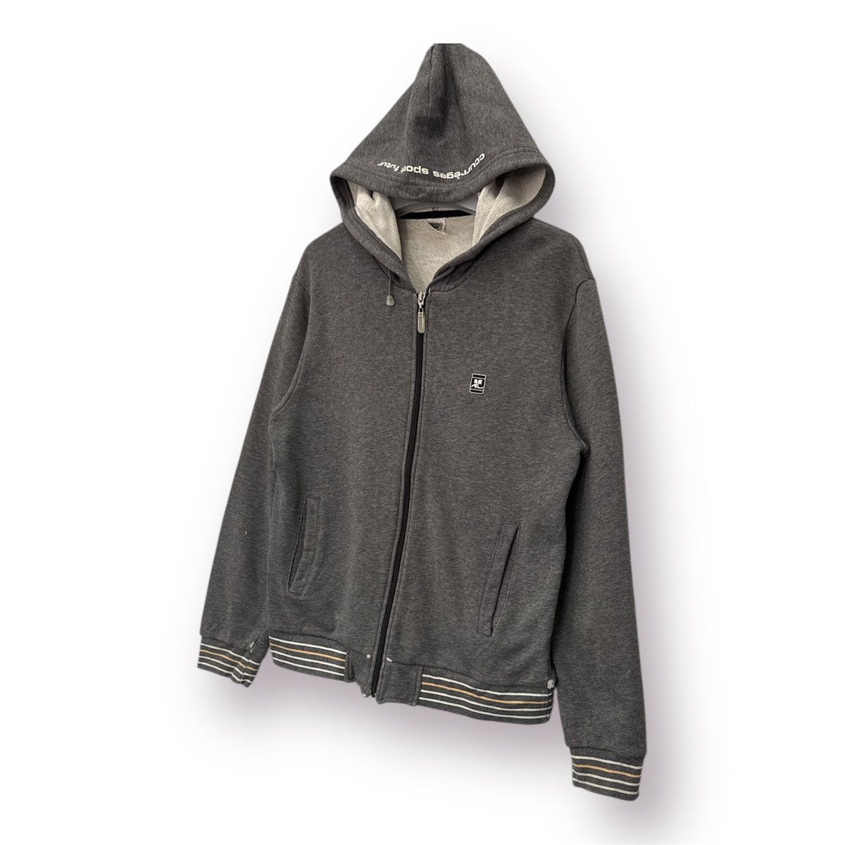 Andre Courreges 🔥 Courréges Sport Futur italian Hoodie Zipper Sweat Size US XS / EU 42 / 0 - 2 Thumbnail