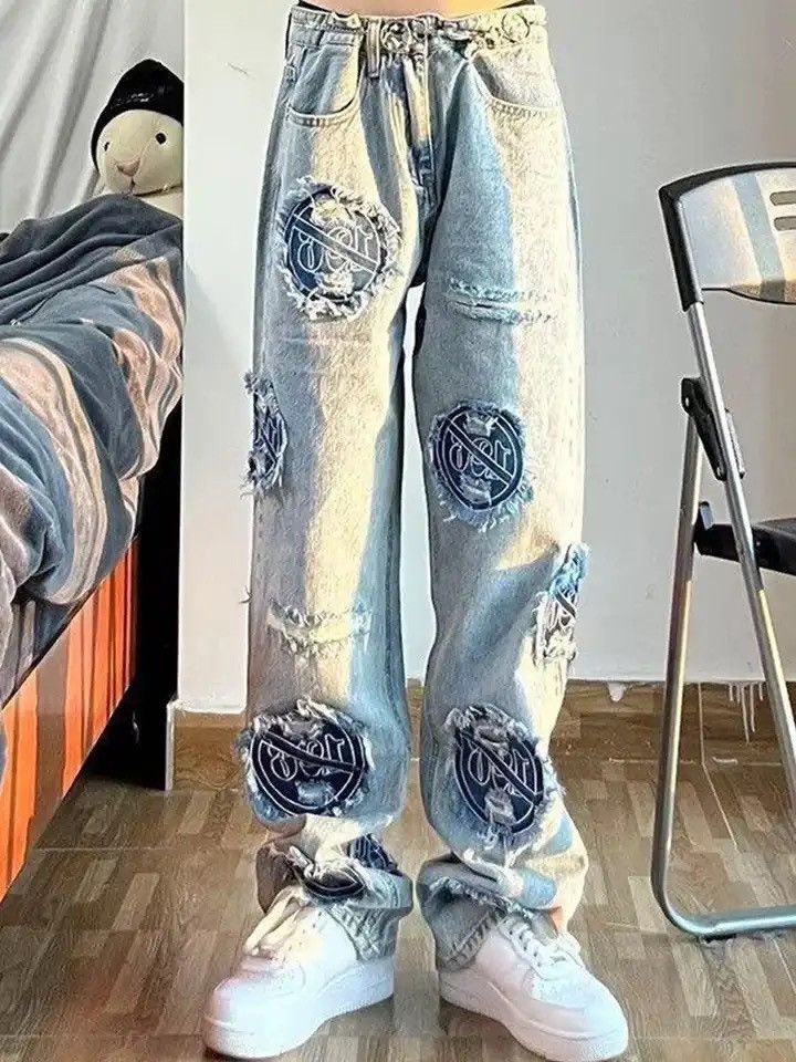 Vintage Vintage Patch Straight Jeans Size US 32 / EU 48 - 3 Thumbnail