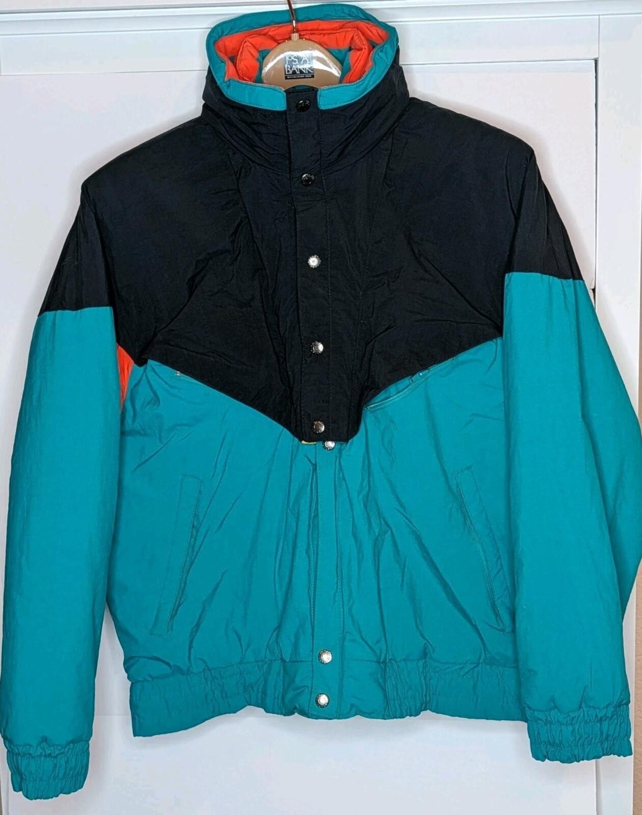Other Vintage XSTATX 90s Puffer Ski Jacket Mens M Teal/Blk/Rd/YL Size US M / EU 48-50 / 2 - 2 Thumbnail