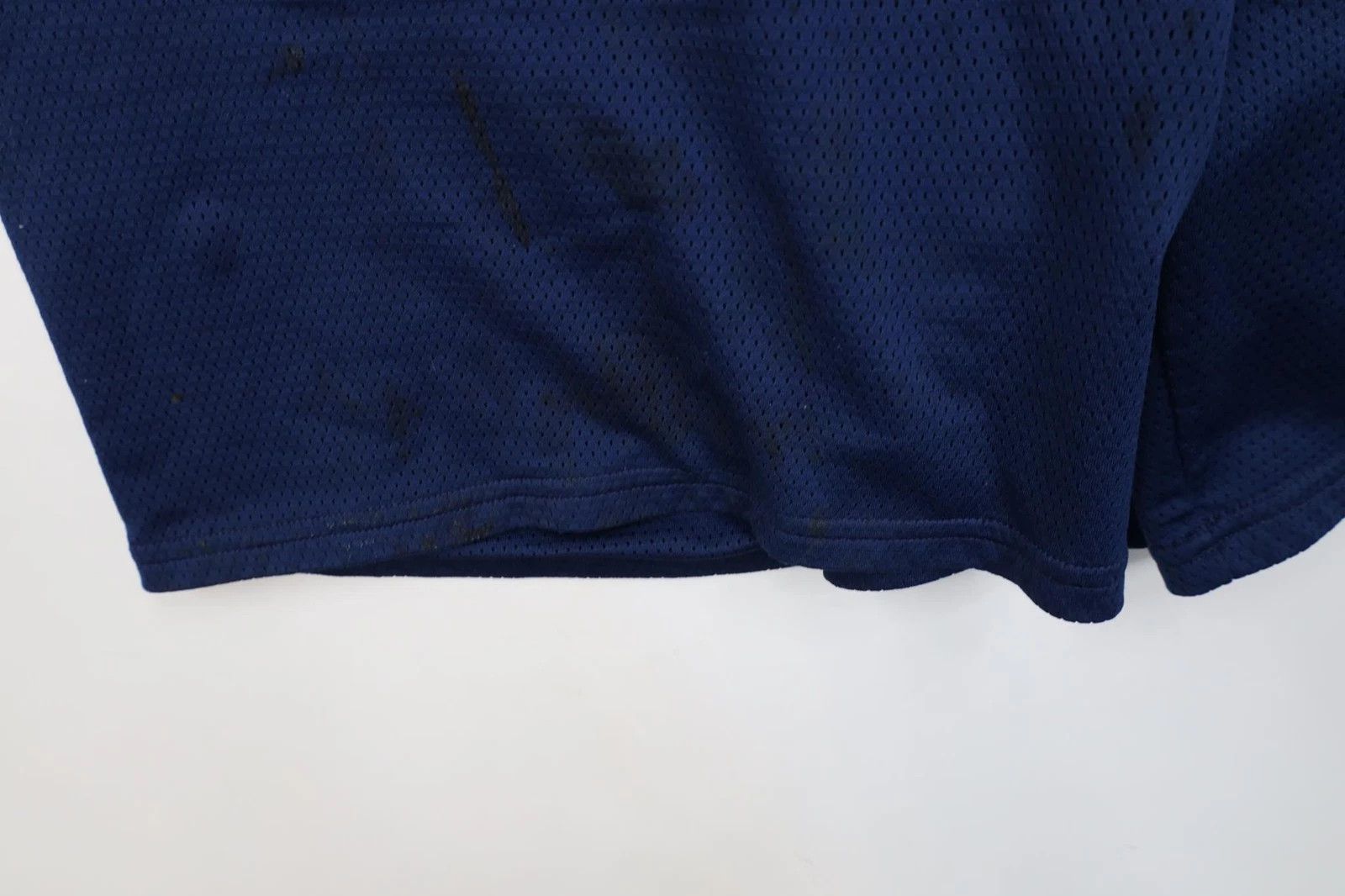 Nike AS IS Vintage 90s Nike Above Knee Mesh Shorts Navy Blue Size US 36 / EU 52 - 7 Thumbnail