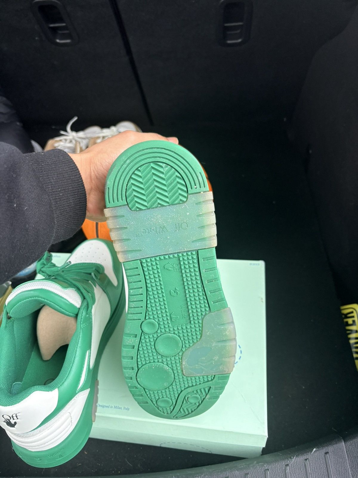 Off-White OFF-WHITE Out of Office Low Top Green Dirty White Size US 9 / EU 42 - 8 Thumbnail