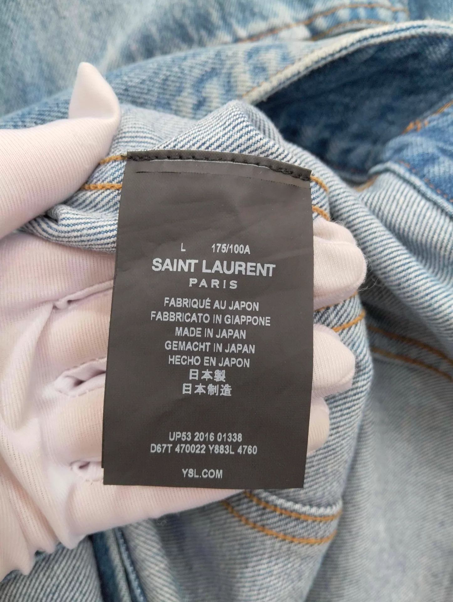Saint Laurent Paris Saint Laurent Denim Jacket L 95 New Size L / US 10 / IT 46 - 4 Thumbnail