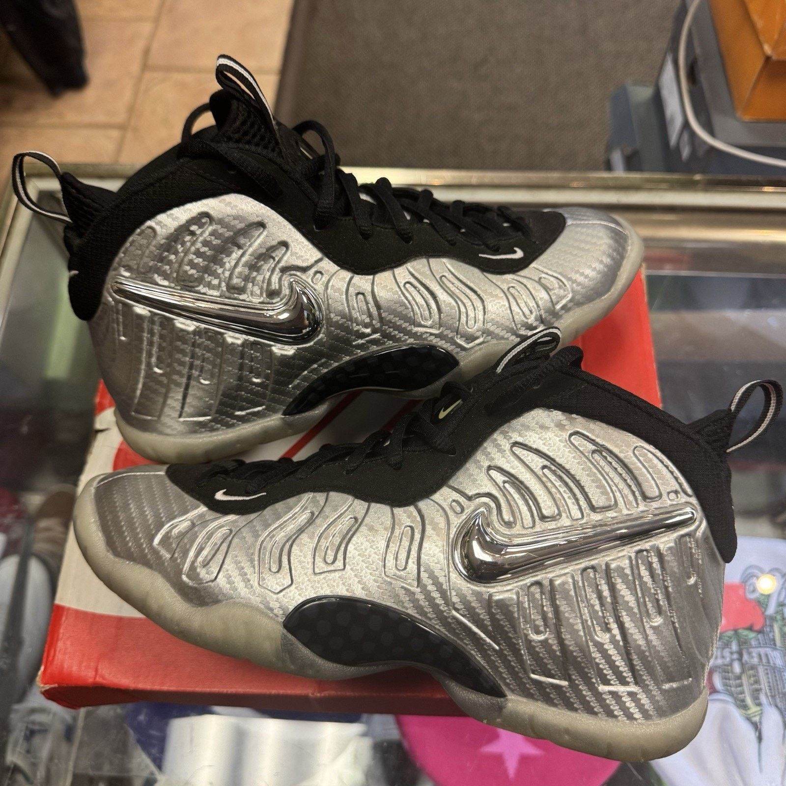 Nike Size 4 Nike Air Foamposite Pro Silver Surfer Size US 5.5 / EU 38 - 1 Thumbnail