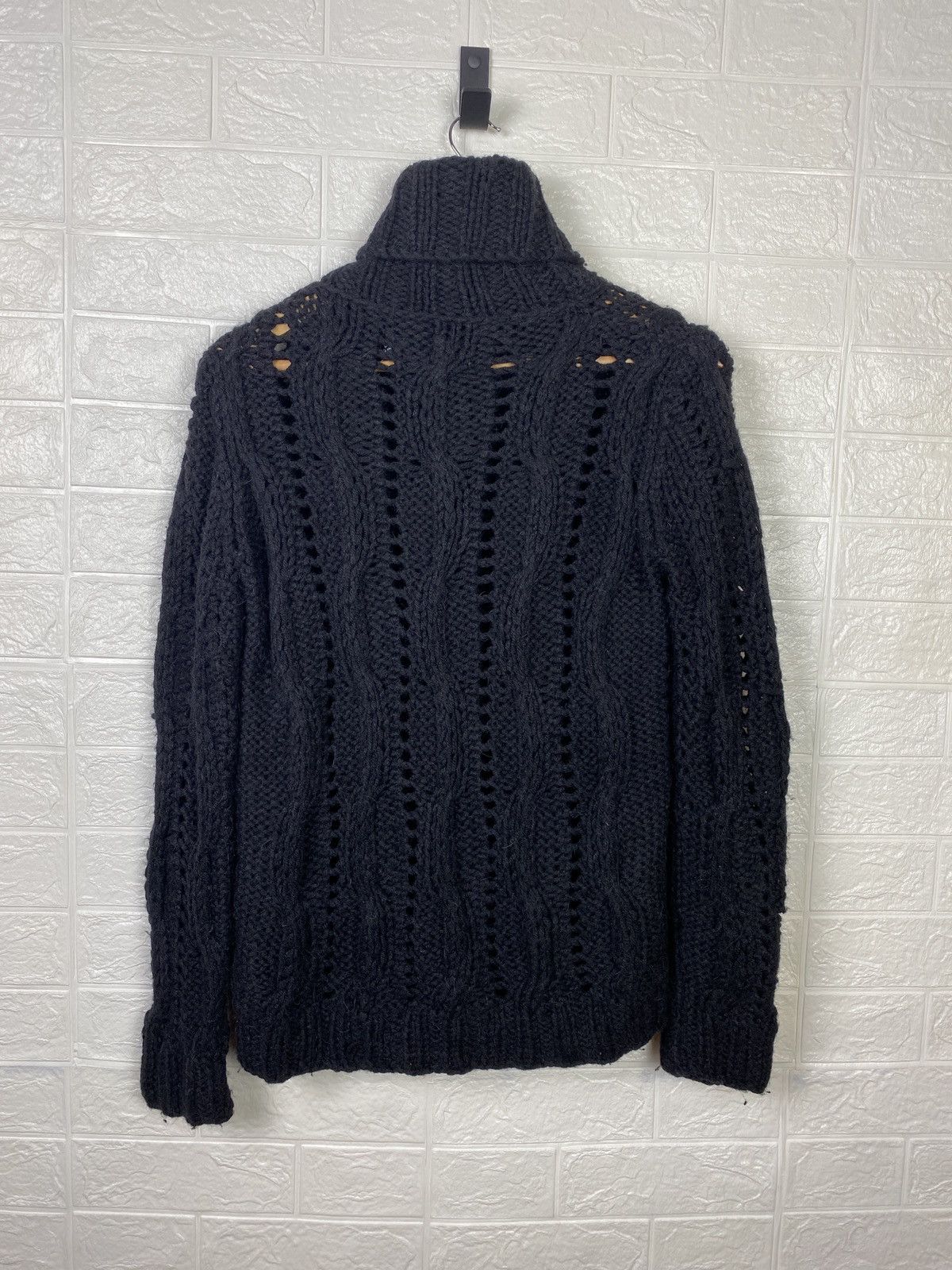 Dolce & Gabbana DOLCE & GABBANA WOOL CABLE KNIT TURTLE NECK SIZE L Size L / US 10 / IT 46 - 13 Thumbnail
