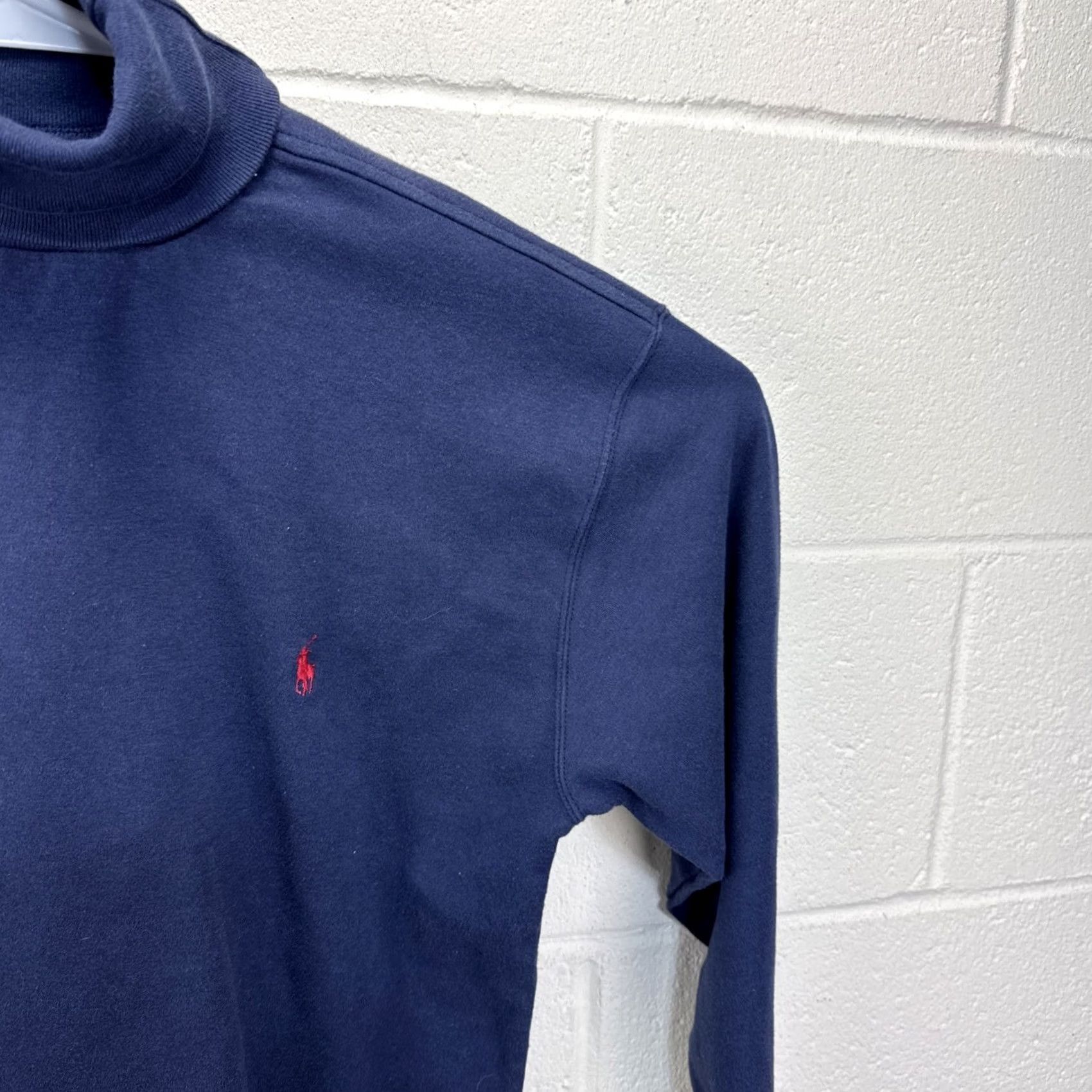 Polo Ralph Lauren VINTAGE Polo Ralph Lauren Blue Cotton Turtleneck Shirt Men’s Large Polo Pony 90s USA Regular Long Sleeve Chest 21 Shoulder 28 Size US L / EU 52-54 / 3 - 5 Thumbnail