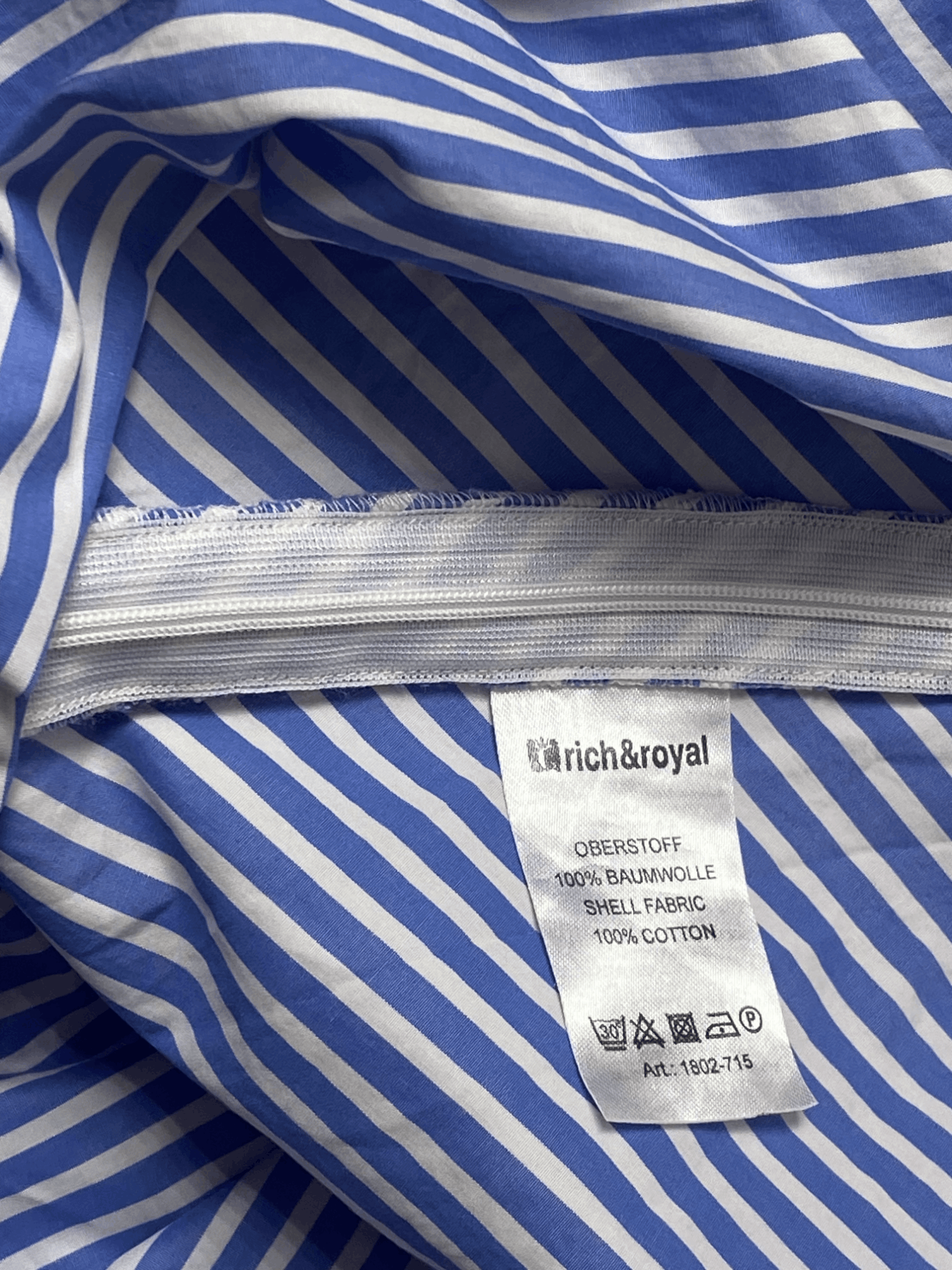 Other Vintage RICH & ROYAL Striped Big Collar Beach Blouse Size L / US 10 / IT 46 - 6 Thumbnail