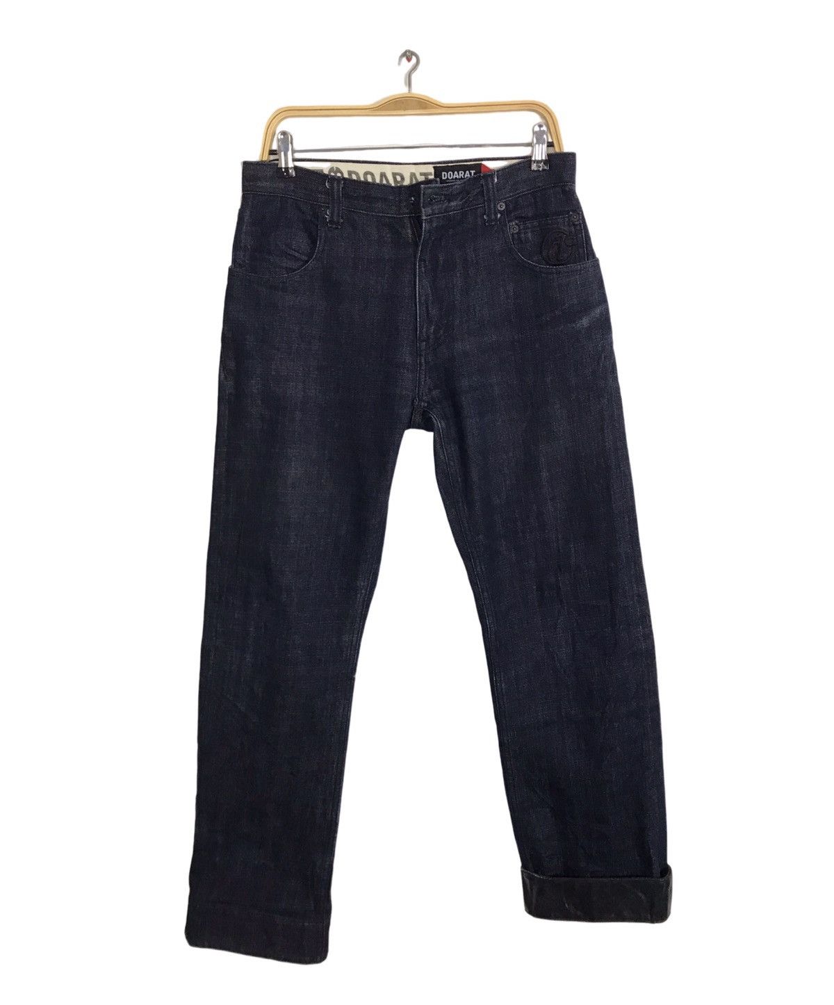 Japanese Brand Hype Doarat Babylon Dark Indigo Denim Jean Pants Printed Size US 32 / EU 48 - 1 Thumbnail