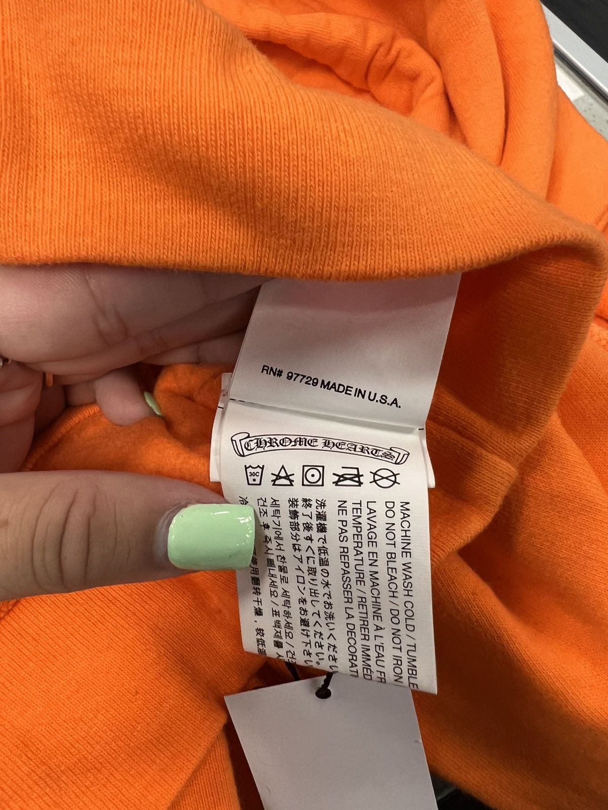 Chrome Hearts Chrome Hearts x Off-White Scroll Orange Hoodie Size US XS / EU 42 / 0 - 5 Thumbnail