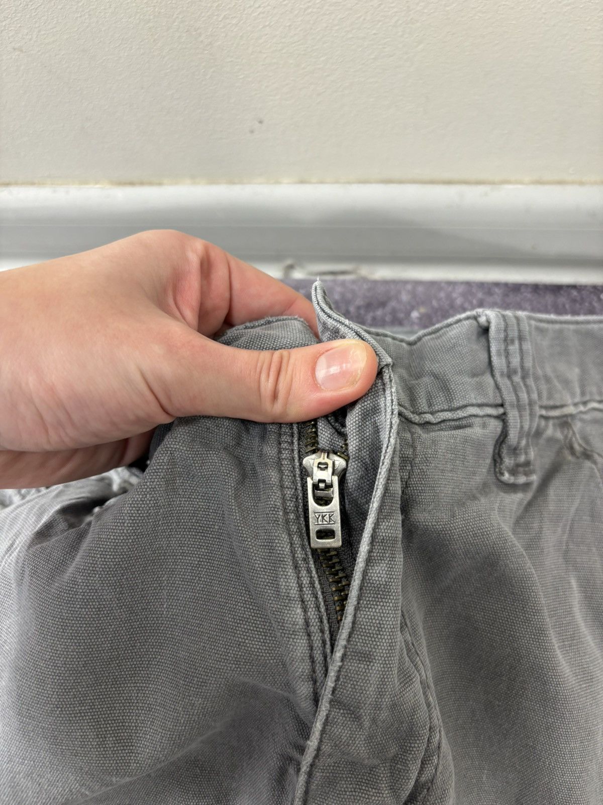 Carhartt Vintage Carhartt USA Relaxed Fit Gray Canvas Work Pants Size US 32 / EU 48 - 16 Thumbnail