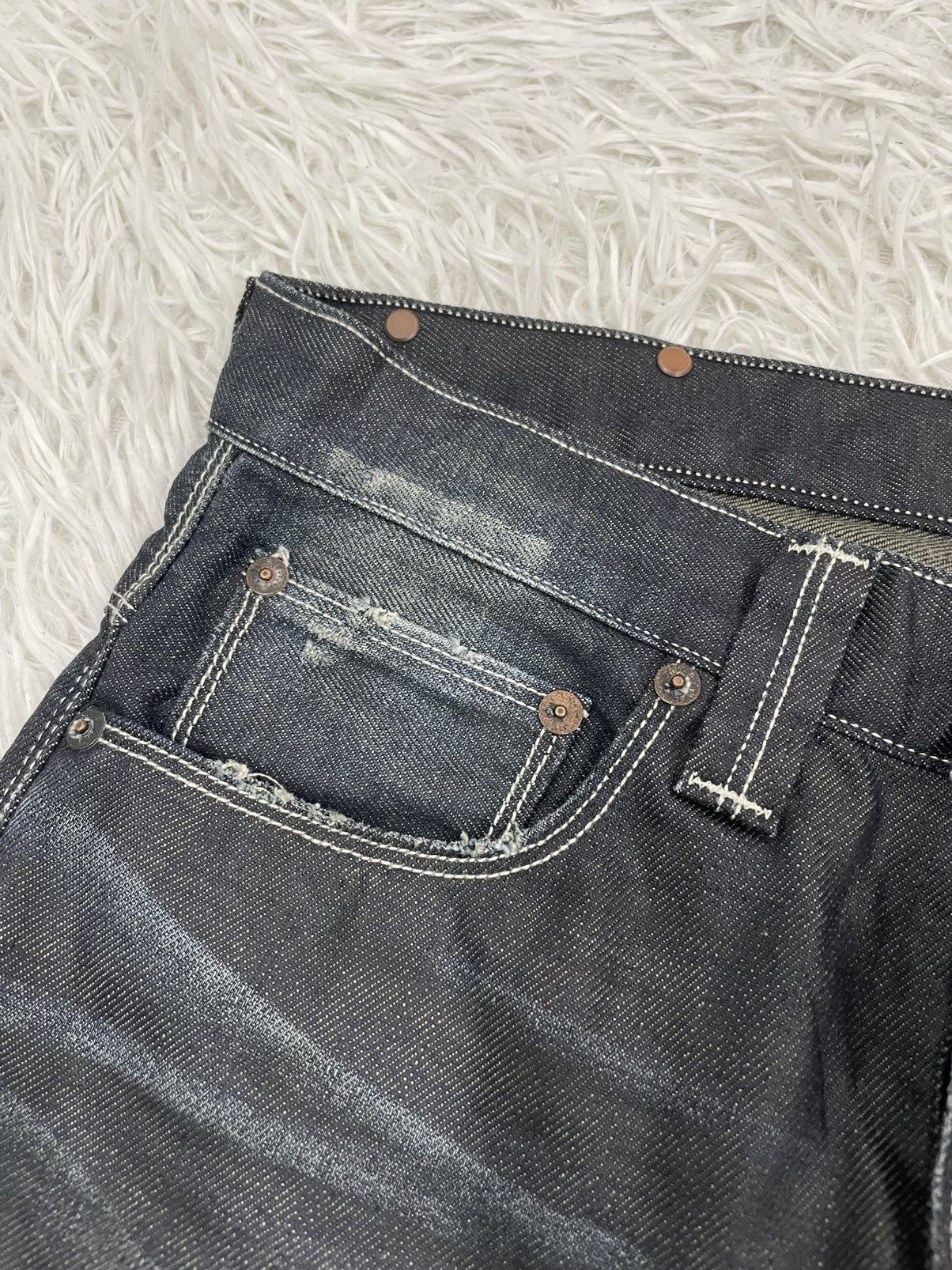 Japanese Brand Back Number RUDO Buckle Back Jeans Pant Made in Japan Size US 29 - 5 Thumbnail