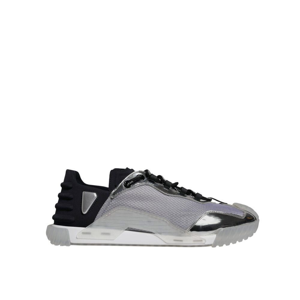 Dolce & Gabbana Dolce & Gabbana Silver Black Nylon NS1 Low Top Sneakers Shoe Size US 10 / EU 43 - 6 Thumbnail