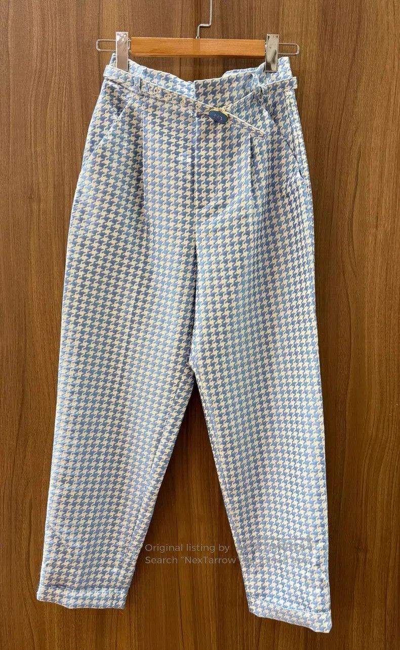 Dior Dior Blue and white check trousers Size 24" / US 00 / IT 34 - 1 Thumbnail