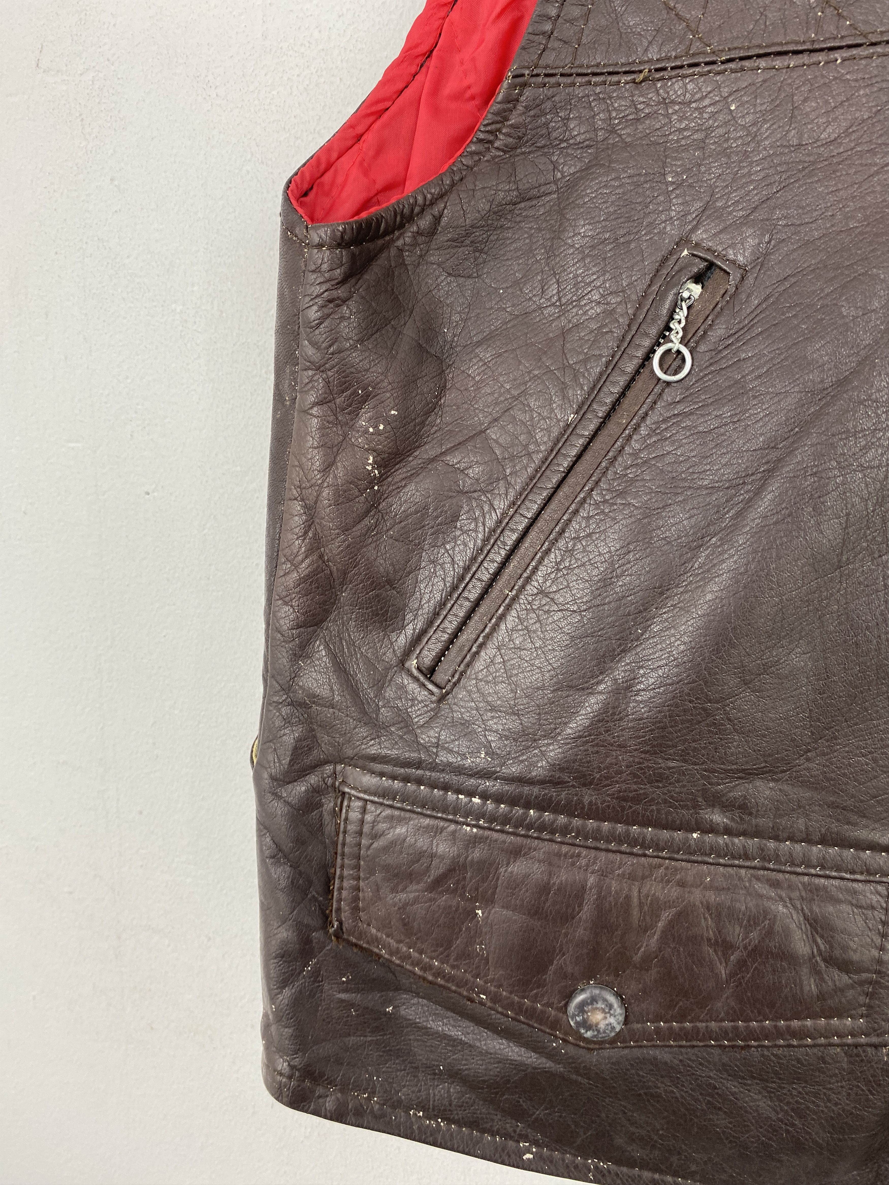 Japanese Brand × Vintage Vintage Japanese Brand Tactical Multi Pocket Leather Vest Size US M / EU 48-50 / 2 - 6 Thumbnail