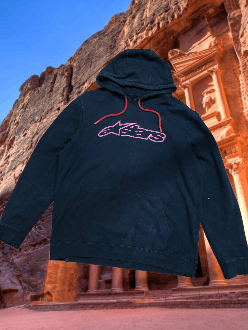 Alpinestars Y2K black hoodie Alpinestars big logo vintage streetwear Size US L / EU 52-54 / 3 - 1 Thumbnail