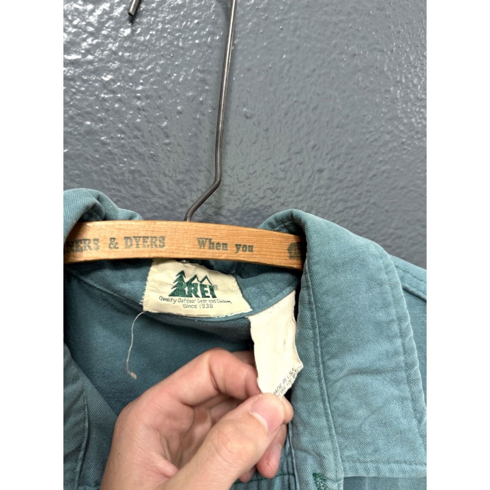 Vintage VINTAGE REI Shirt Button-Up Cotton Blue USA Made Mens Large L Size US L / EU 52-54 / 3 - 3 Thumbnail