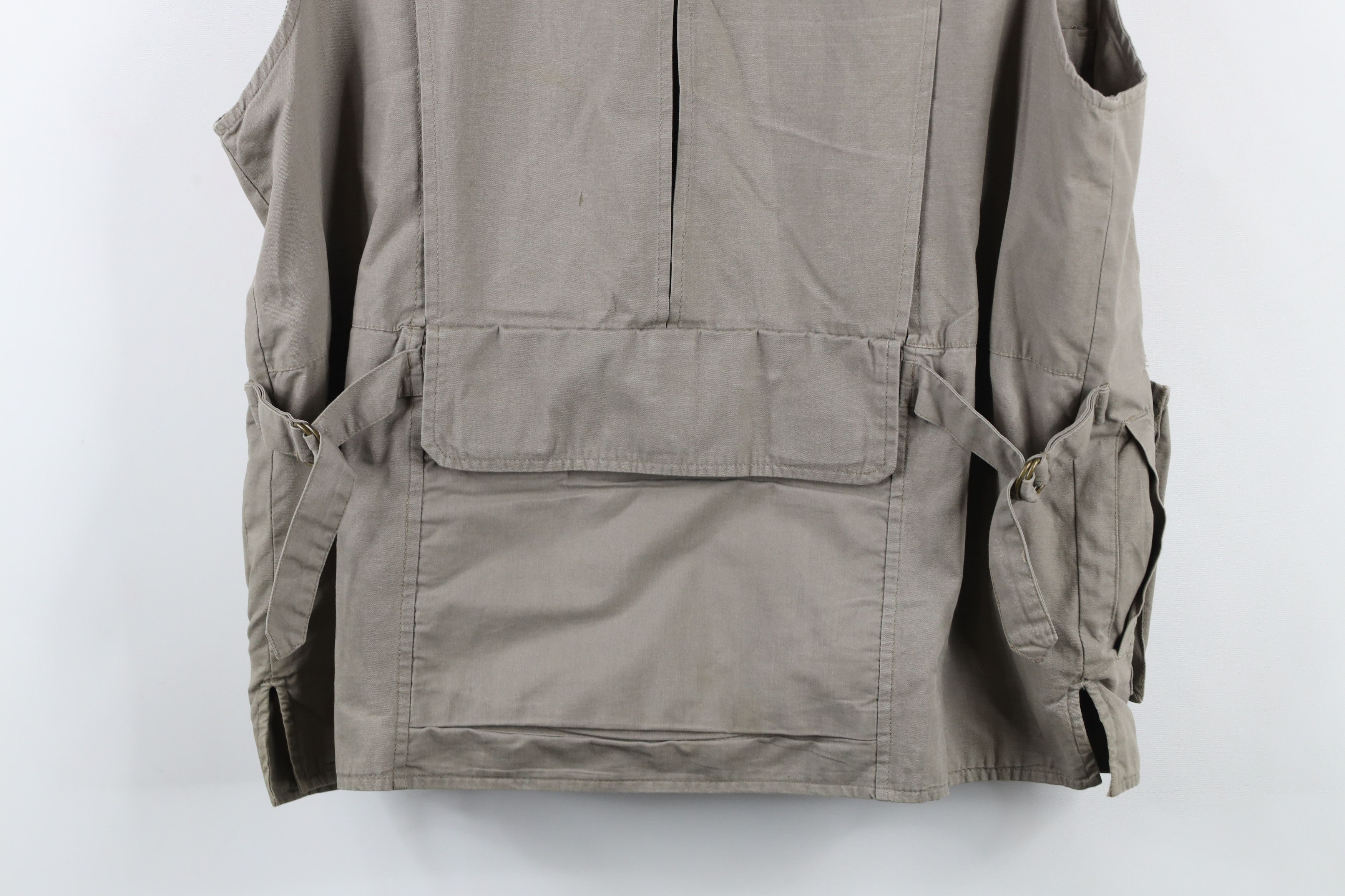 Vintage Vintage 90s Streetwear Hunting Fish Vest Jacket Beige Size US L / EU 52-54 / 3 - 17 Thumbnail