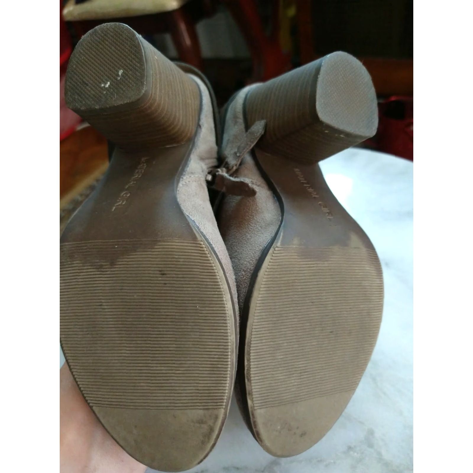 Vintage VINTAGE MaterialGirl Boots Chelsea Women Brown Faux Suede Leather Straps Size 6.5 High Heel 3 in Womens Size US 7 / IT 37 - 4 Thumbnail