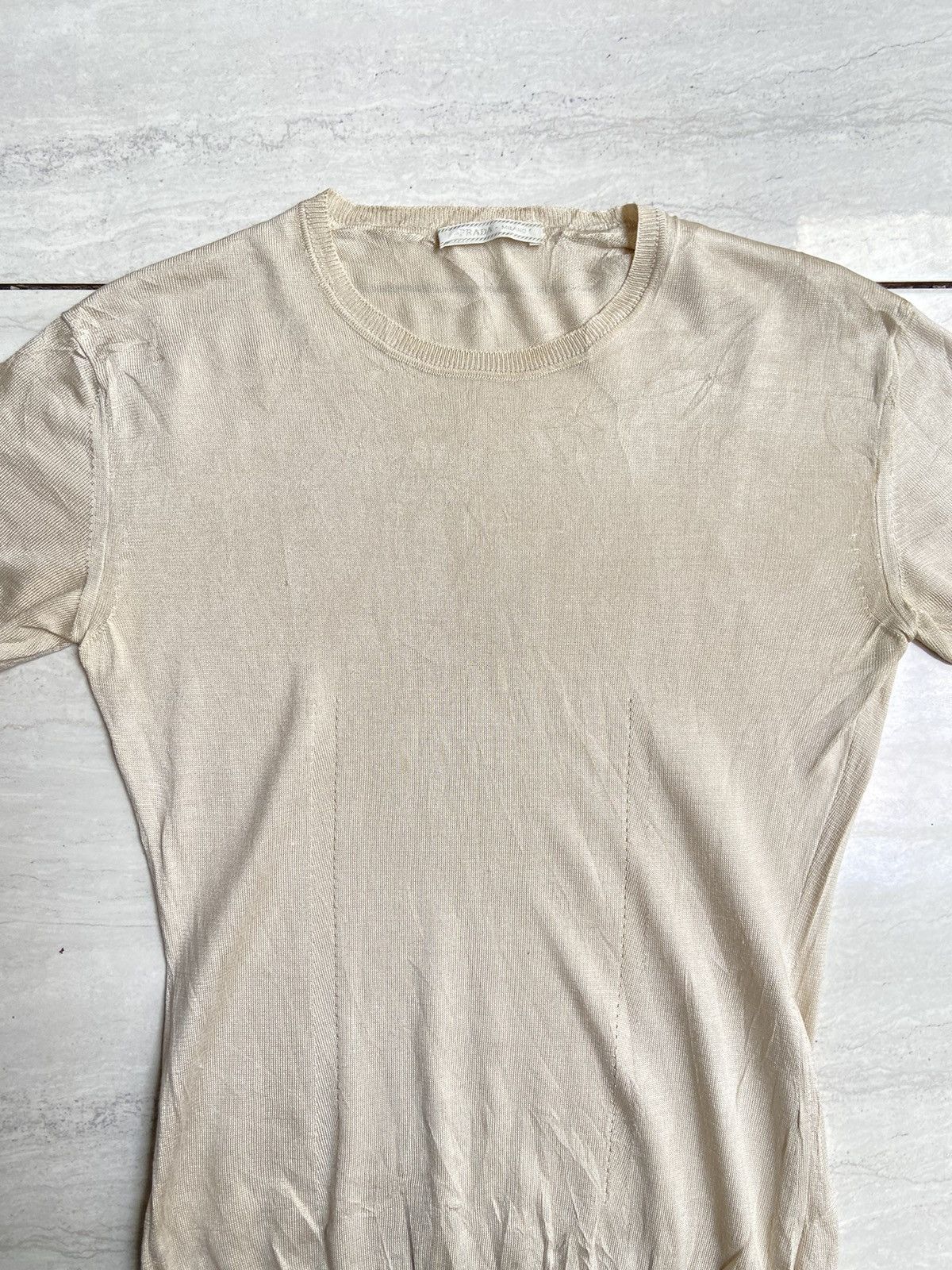 Prada PRADA Milano Cream T-shirt Size XS / US 0-2 / IT 36-38 - 3 Thumbnail
