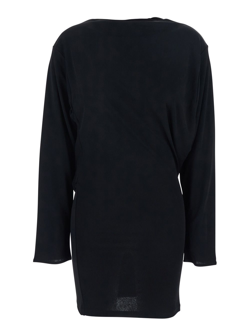 Jacquemus Black 'La Robe Mistral' Crew Neck Dress with Long Sleeves and Open Back in Viscose Blend Women Size M / US 6-8 / IT 42-44 - 1 Thumbnail