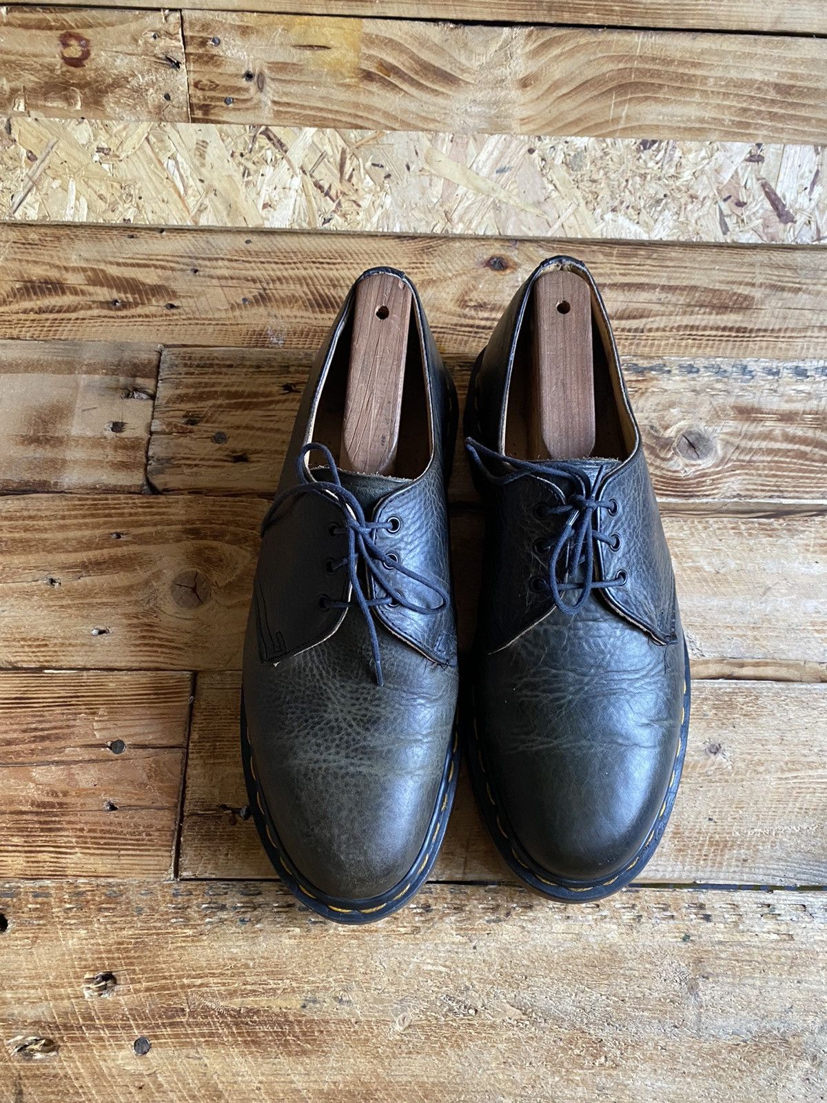 image of Dr Martens Vintage Dr Marten Derby Shoes Army Green Size Uk8E/us 9, Men's