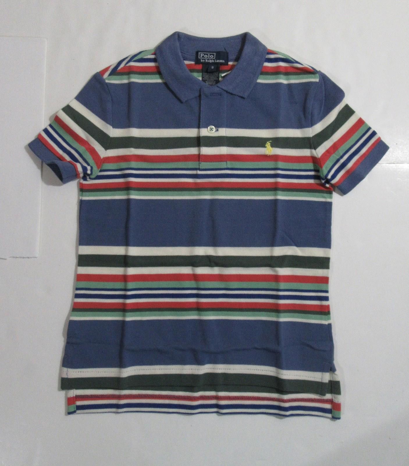 Polo Ralph Lauren Polo Ralph Lauren Boys Short Sleeve Polo Shirt Blue Striped Size US XXS / EU 40 - 1 Thumbnail