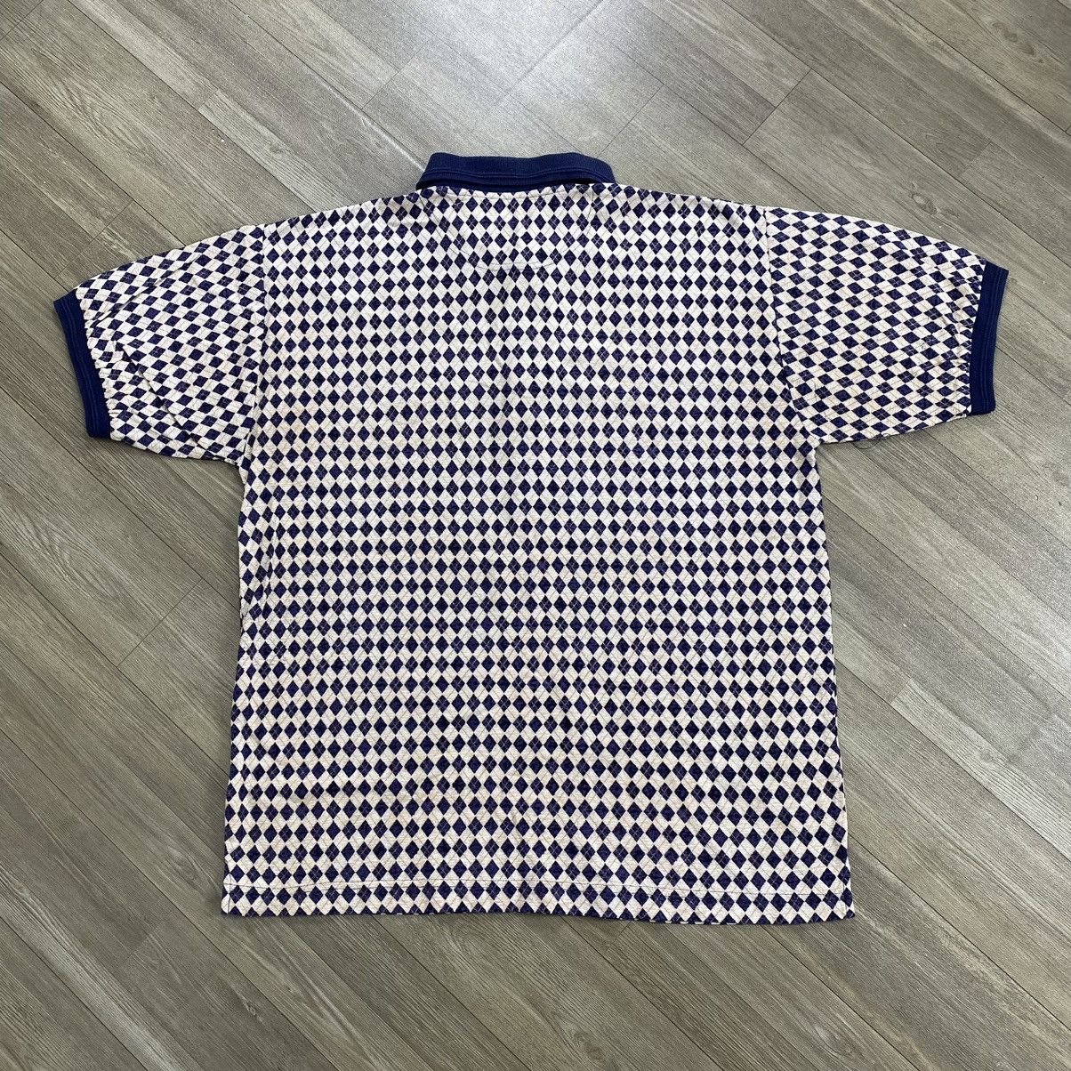 Givenchy 1990a Vintage Givenchy Activewear Diamond Pattern Polo Shirt Size US M / EU 48-50 / 2 - 11 Thumbnail