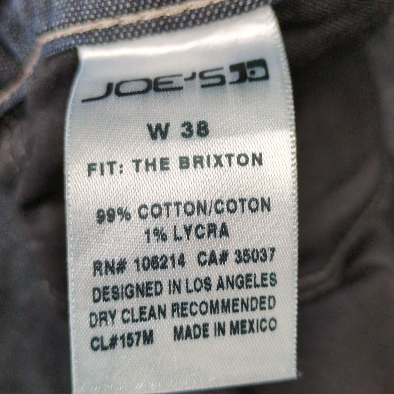 Joe's Joe's Jeans The Brixton Men's 38x31 Straight Leg Dark Denim Size US 38 / EU 54 - 5 Thumbnail