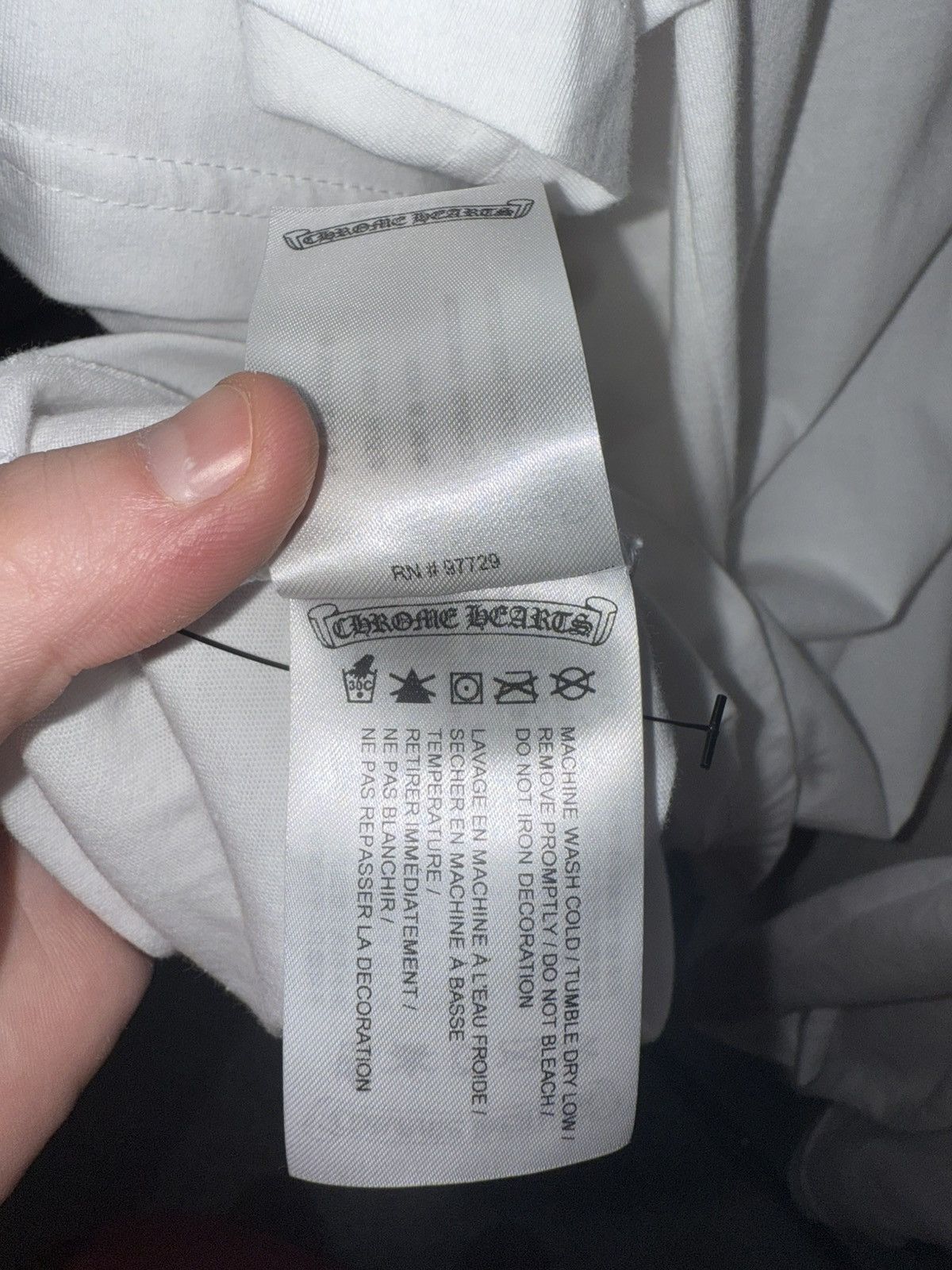 Chrome Hearts Chrome Hearts White Scroll Logo Pocket S/s Size US M / EU 48-50 / 2 - 4 Thumbnail