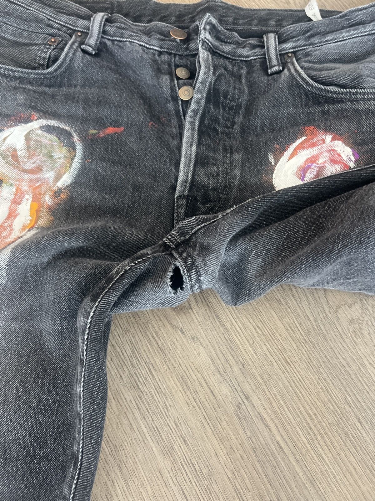 Acne Studios Custom Painted Acne Studios 1996 Vintage Black Jeans Size US 32 / EU 48 - 4 Thumbnail