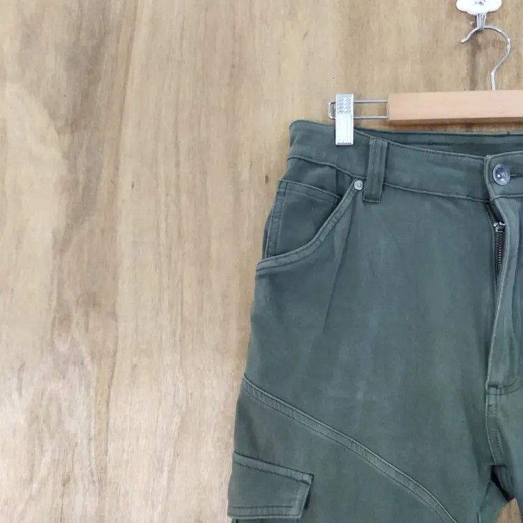 Japanese Brand FIELD CORE STRECTH GREEN CARGO PANTS Size US 32 / EU 48 - 4 Thumbnail