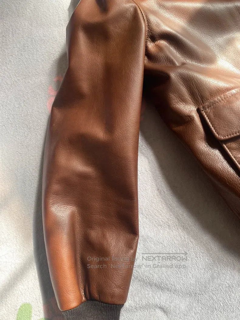 Schott Schott Calf leather limited edition slim fit flight jacket Size US L / EU 52-54 / 3 - 7 Thumbnail