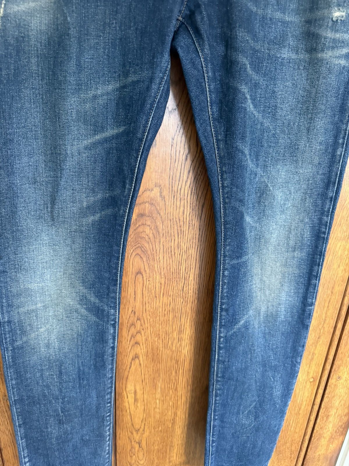 Saint Laurent Paris SS20 Saint Laurent raw hem crash denim Jeans d03 skinny slim Size US 30 / EU 46 - 13 Thumbnail