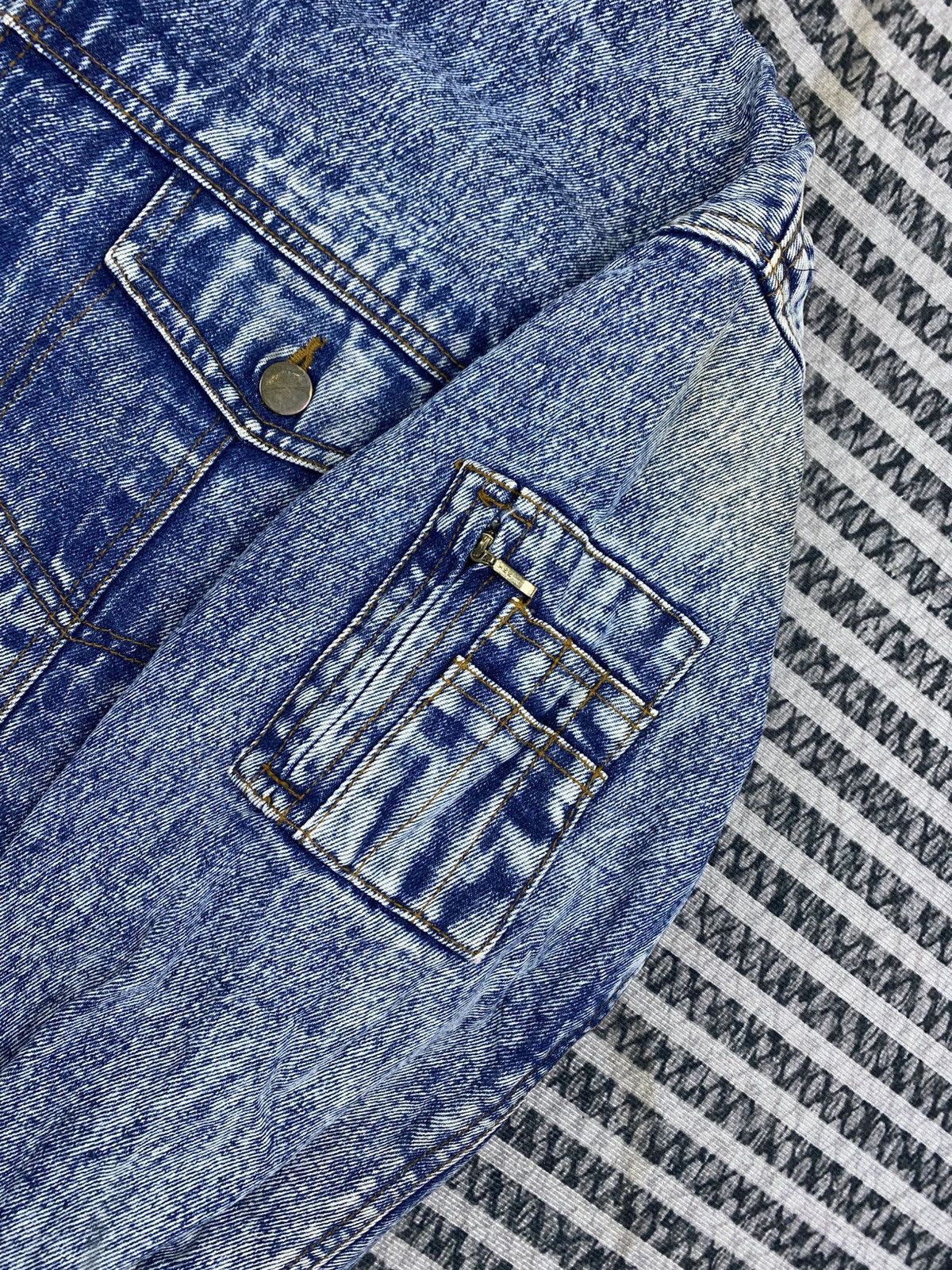 Japanese Brand Vintage Work Free Acid Blue Wash Denim Button Style Jacket Size US M / EU 48-50 / 2 - 9 Thumbnail