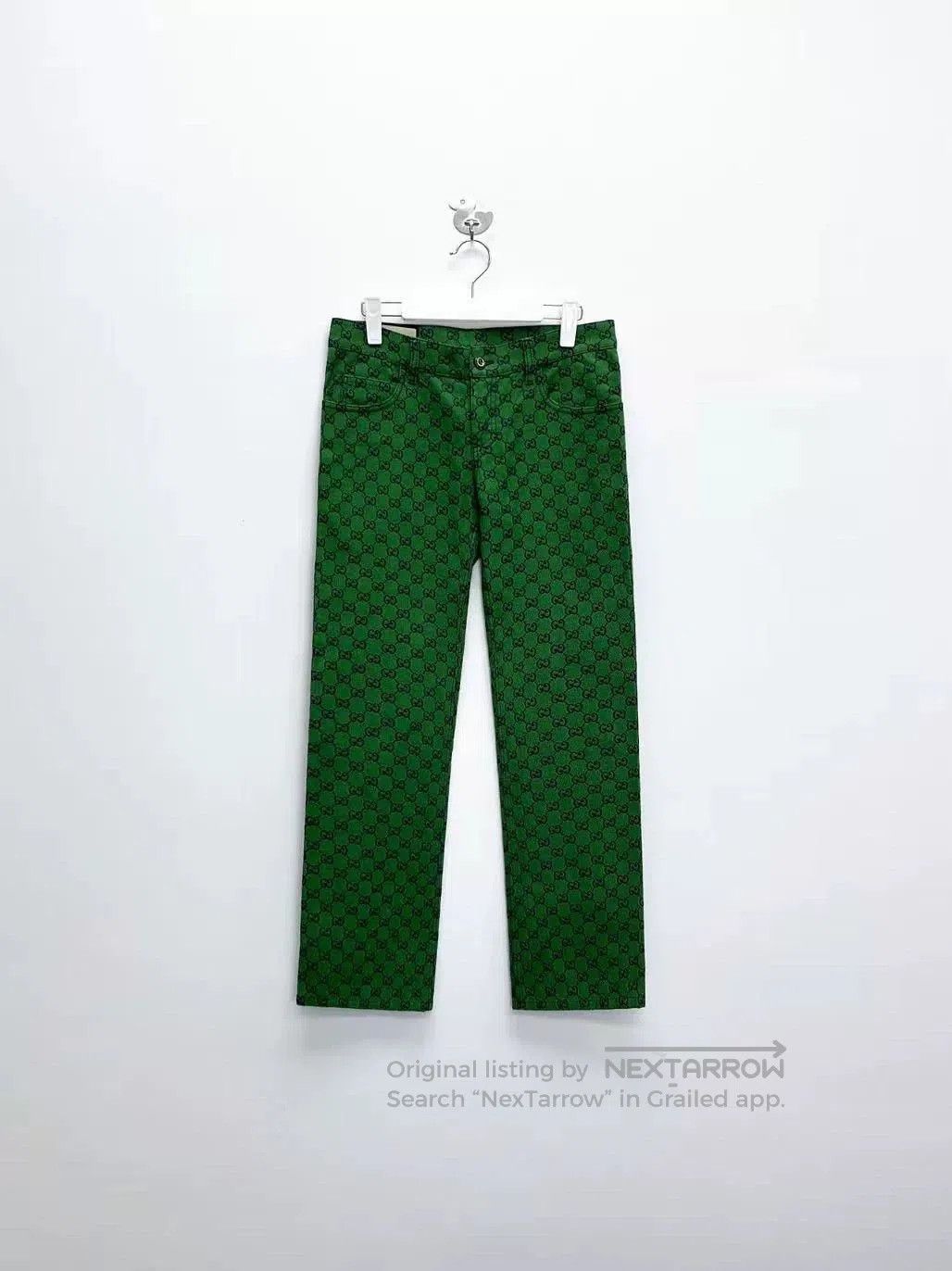 Gucci gucci double g printed denim long pants. Size US 32 / EU 48 - 1 Thumbnail
