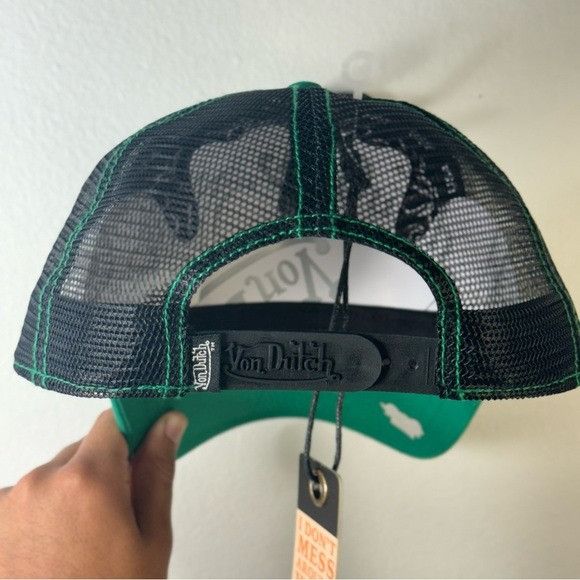 Von Dutch NWT VON DUTCH GREEN, BLACK & WHITE TRUCKER HAT Size ONE SIZE - 6 Thumbnail